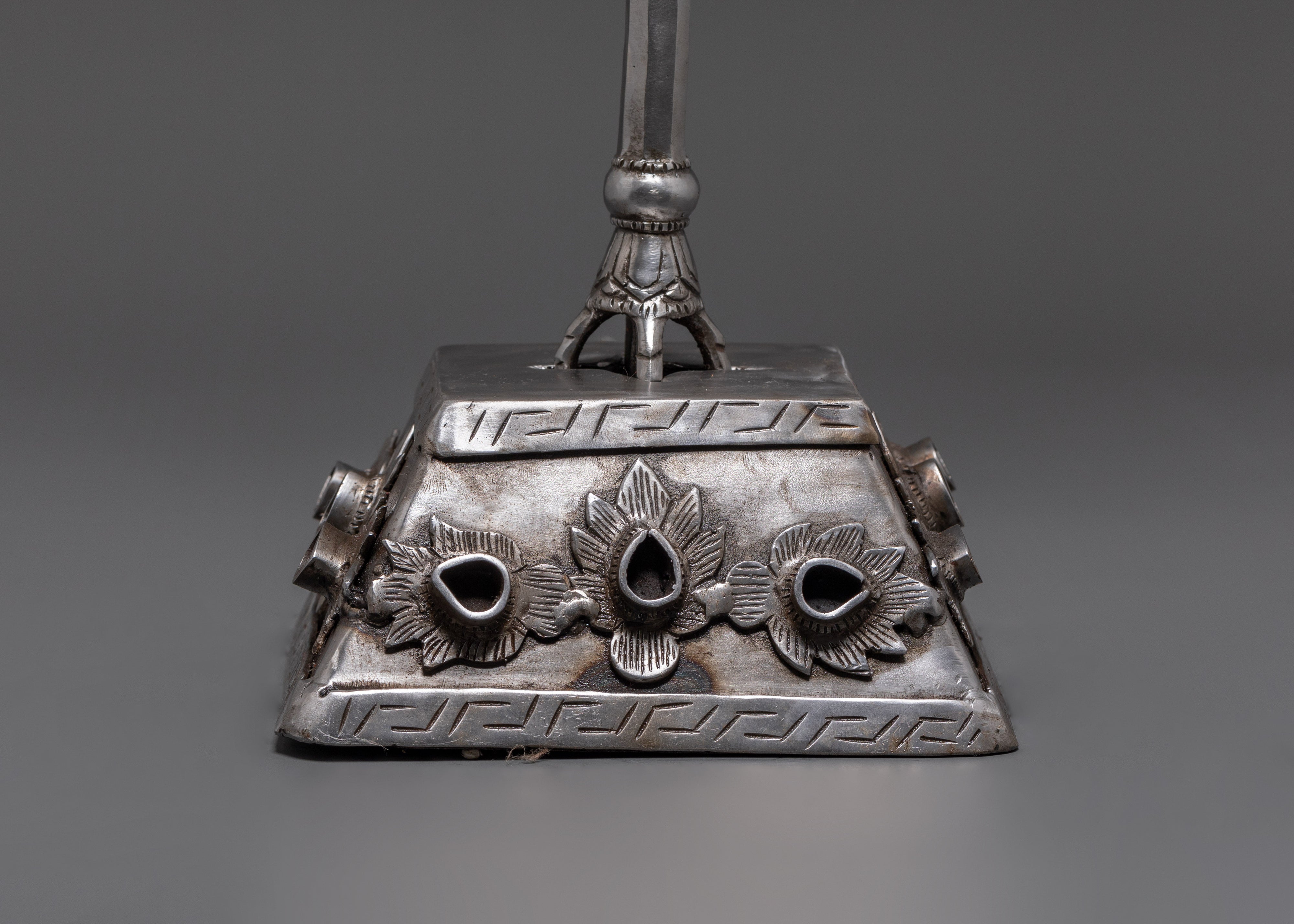 Traditional Tibetan Buddhist Khatvanga | Sacred Ritual Trident Staff