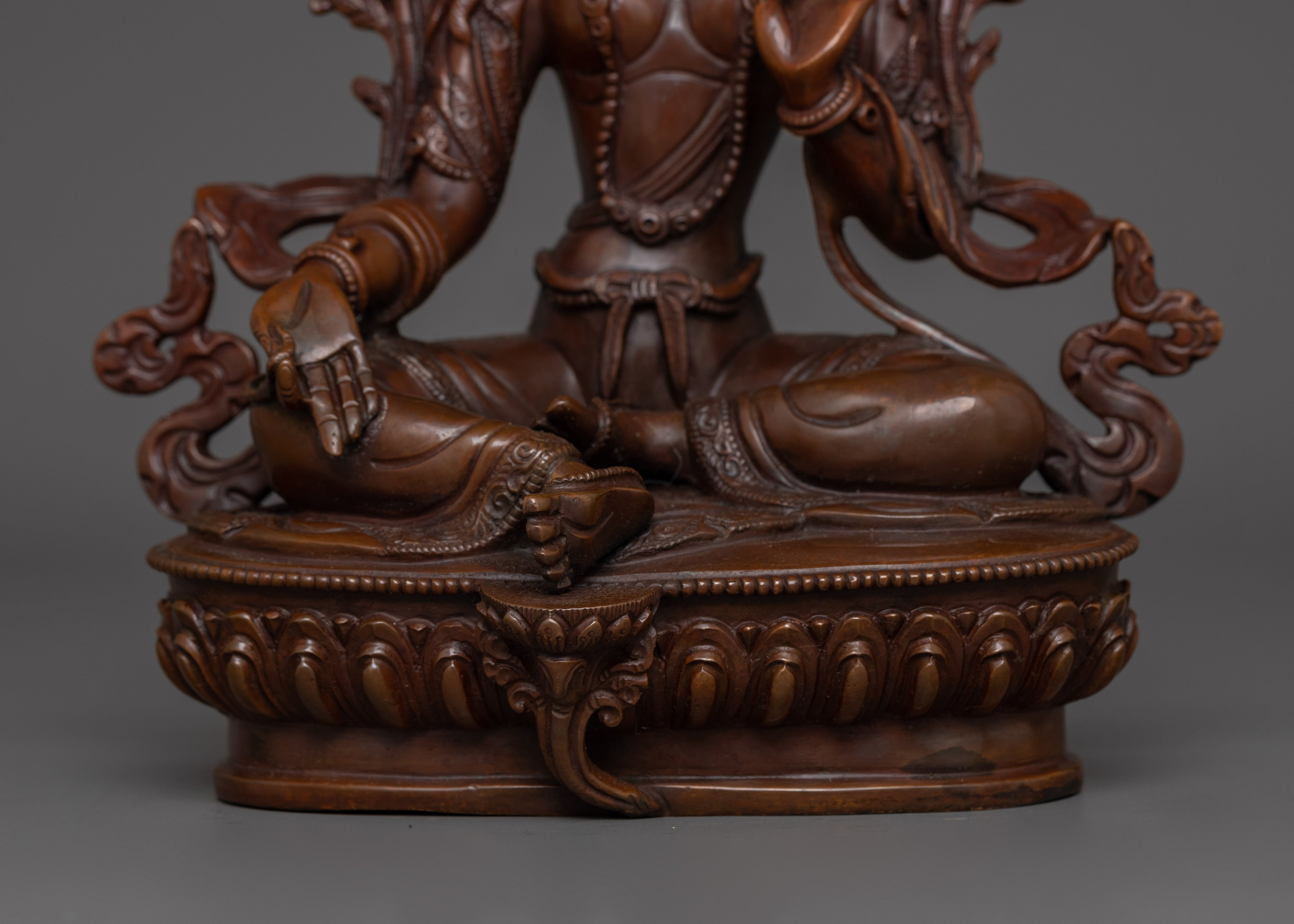 Traditional Figurine of Green Tara | Mother of Liberation
