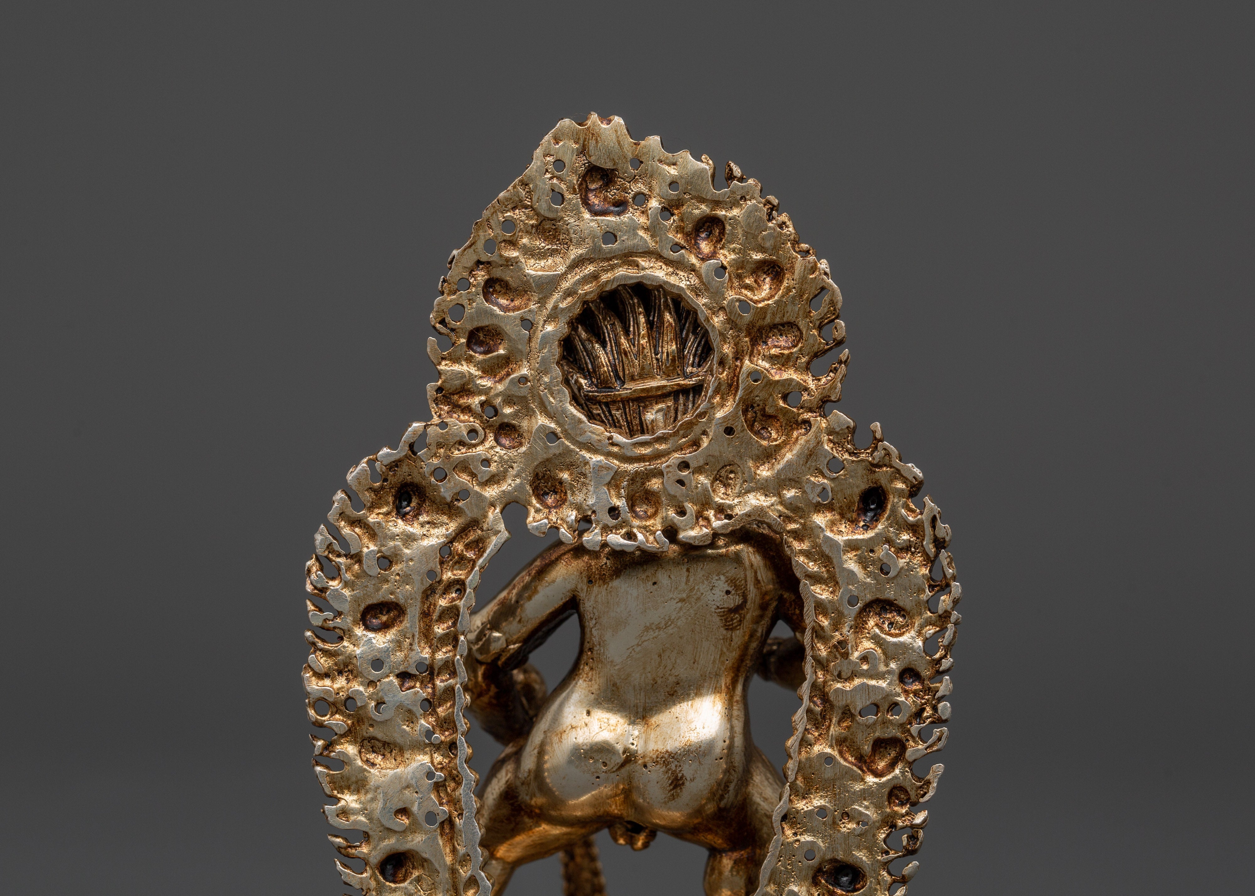 Black Dzambhala Tibetan Wealth Deity Statue | Copper Buddhist Sculpture for Home Decor