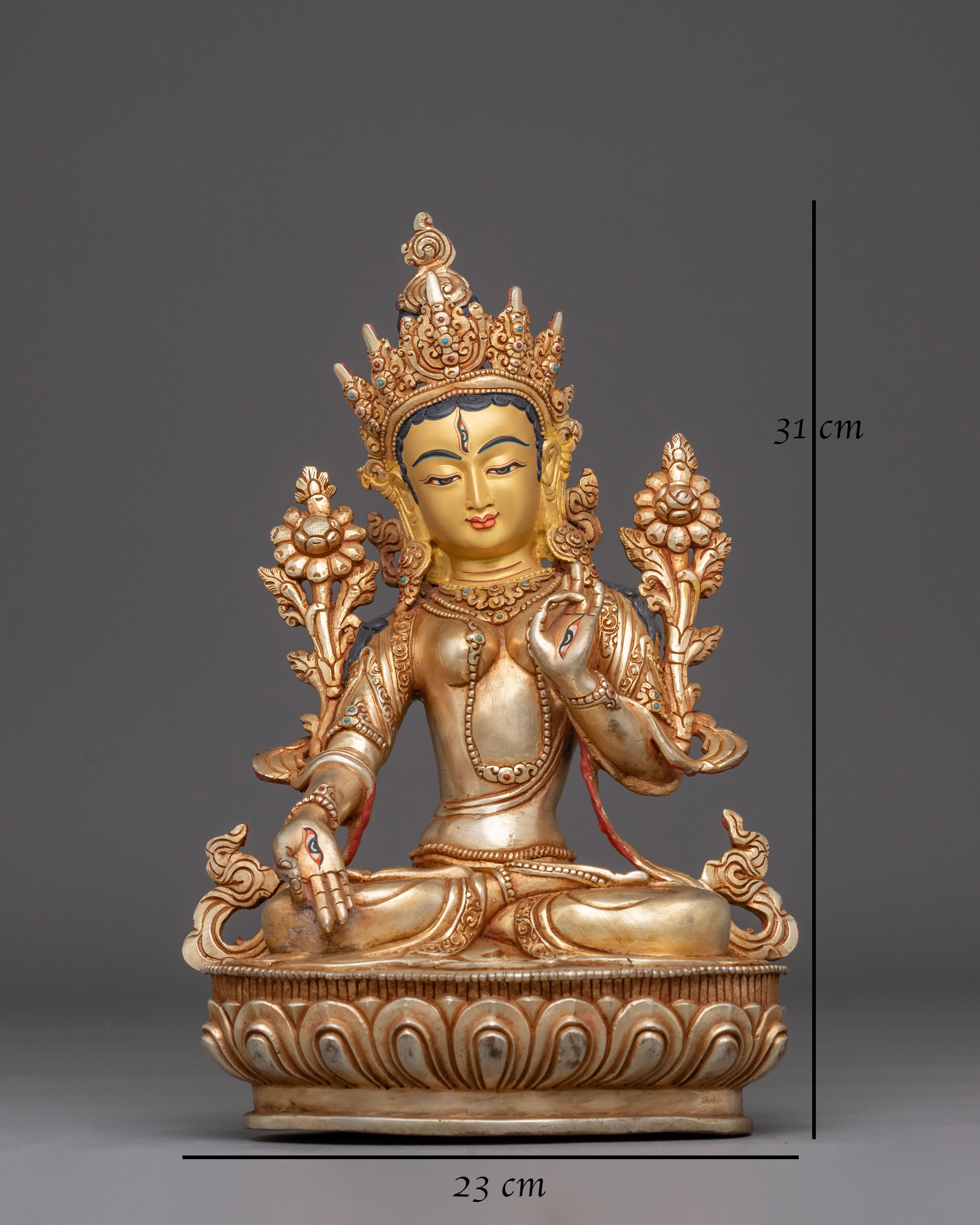 Meditation Goddess White Tara Statue | Symbol of Compassion and Healing