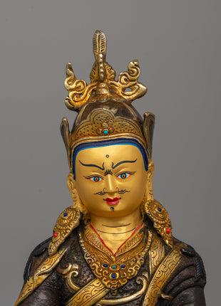 Guru Rinpoche Tantric Master Statue | Sacred Tibetan Buddhist Figurine