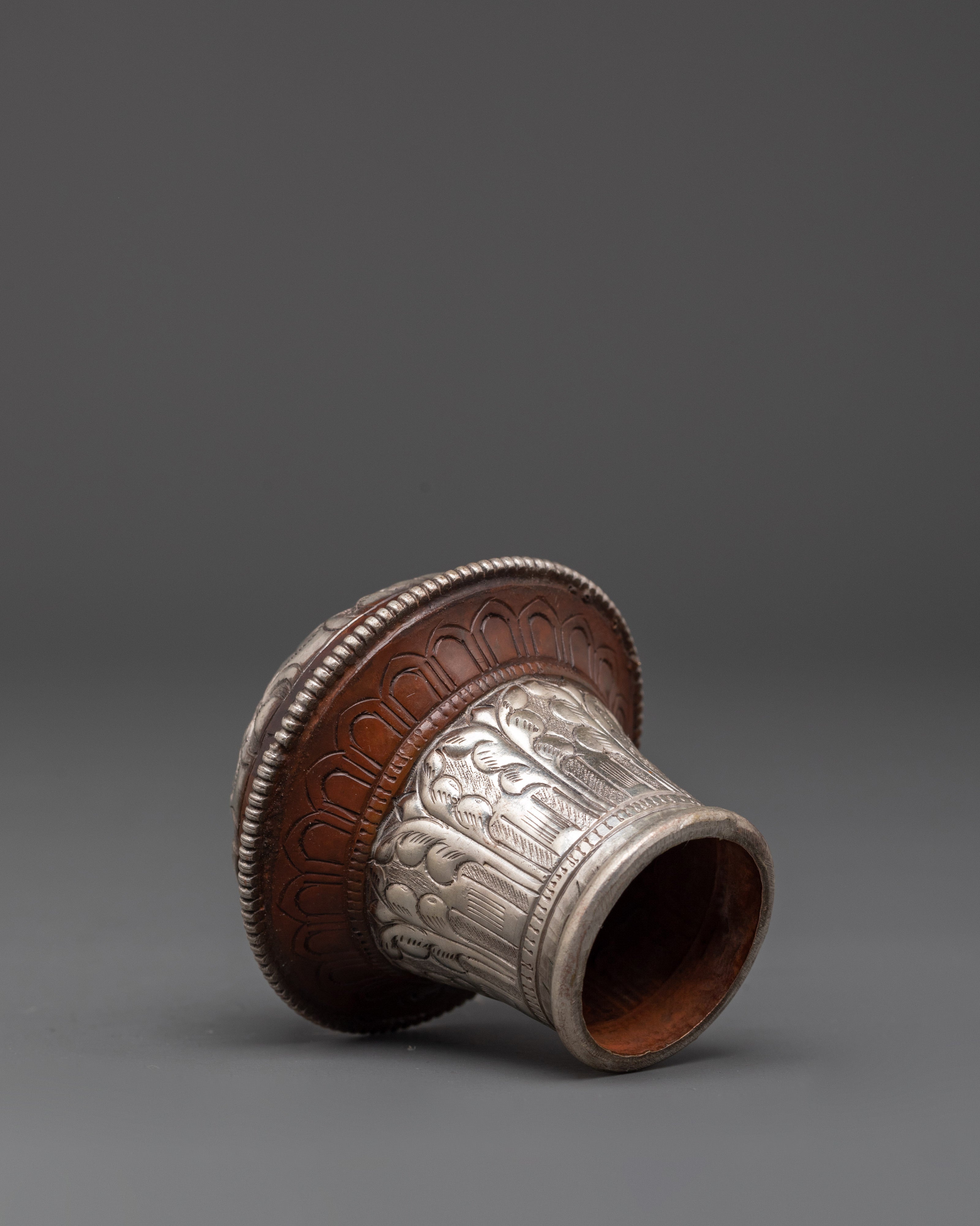 Traditional Brocade Stick Cap | Copper Body with Silver Plated Detailing