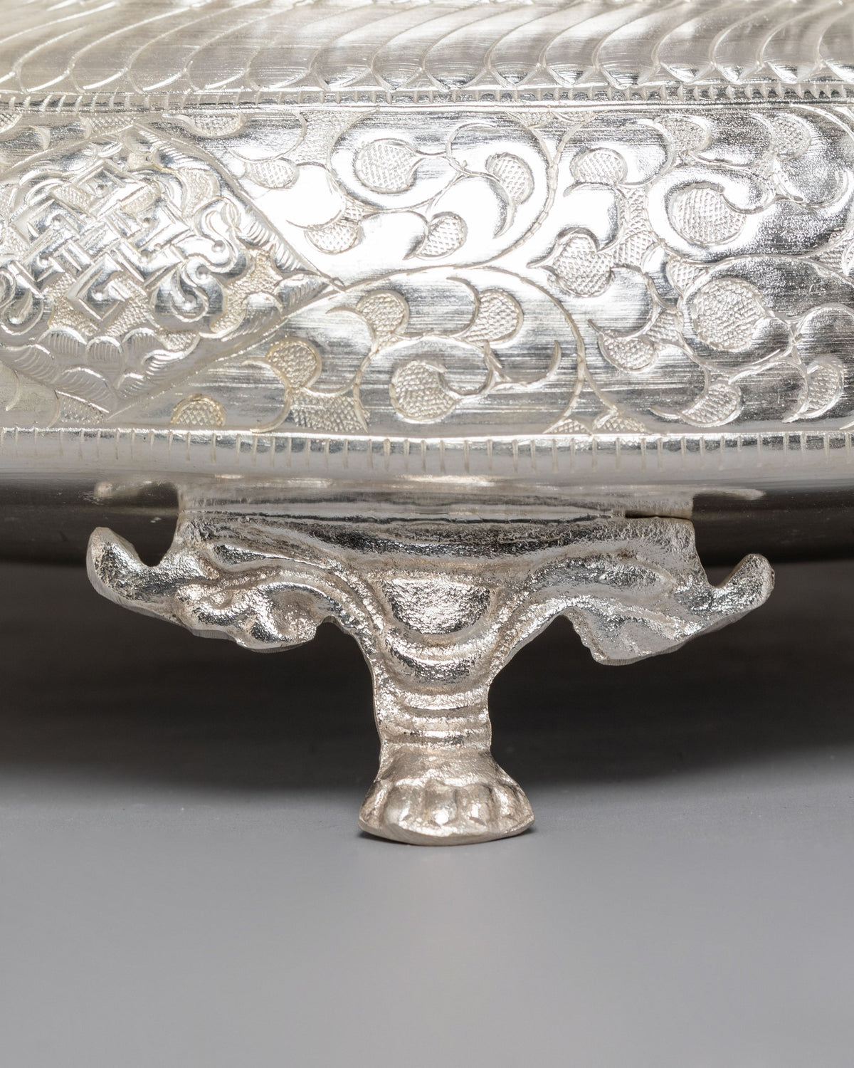 Buddhist Urli Bowl | Elegant Decorative Vessel with Vishva Vajra Design