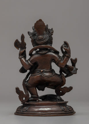 Handcrafted Standing Ganesha Statue | Sacred Buddhist Protector Deity