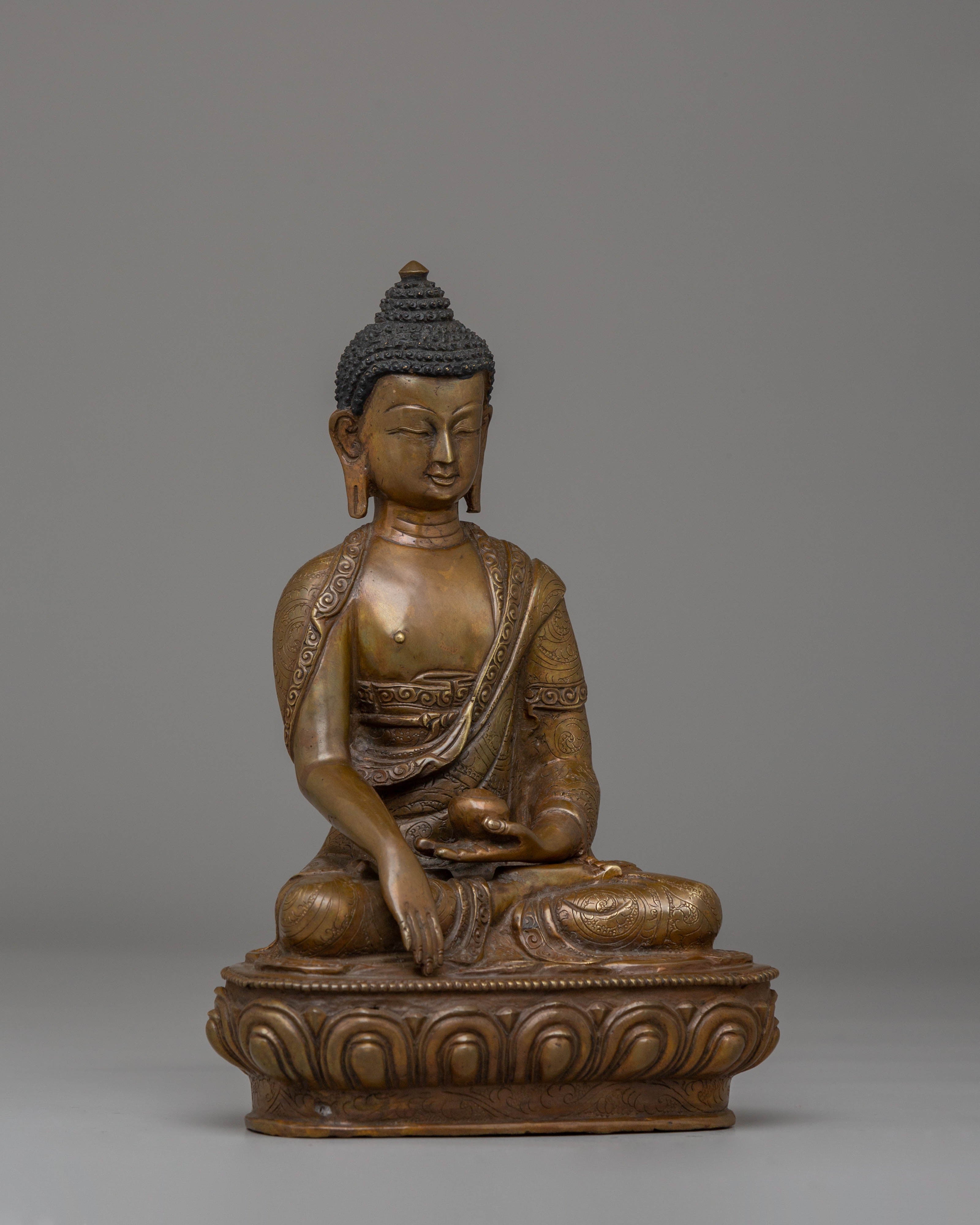 Himalayan Statue of Buddha Shakyamuni | Spiritual Copper Statue