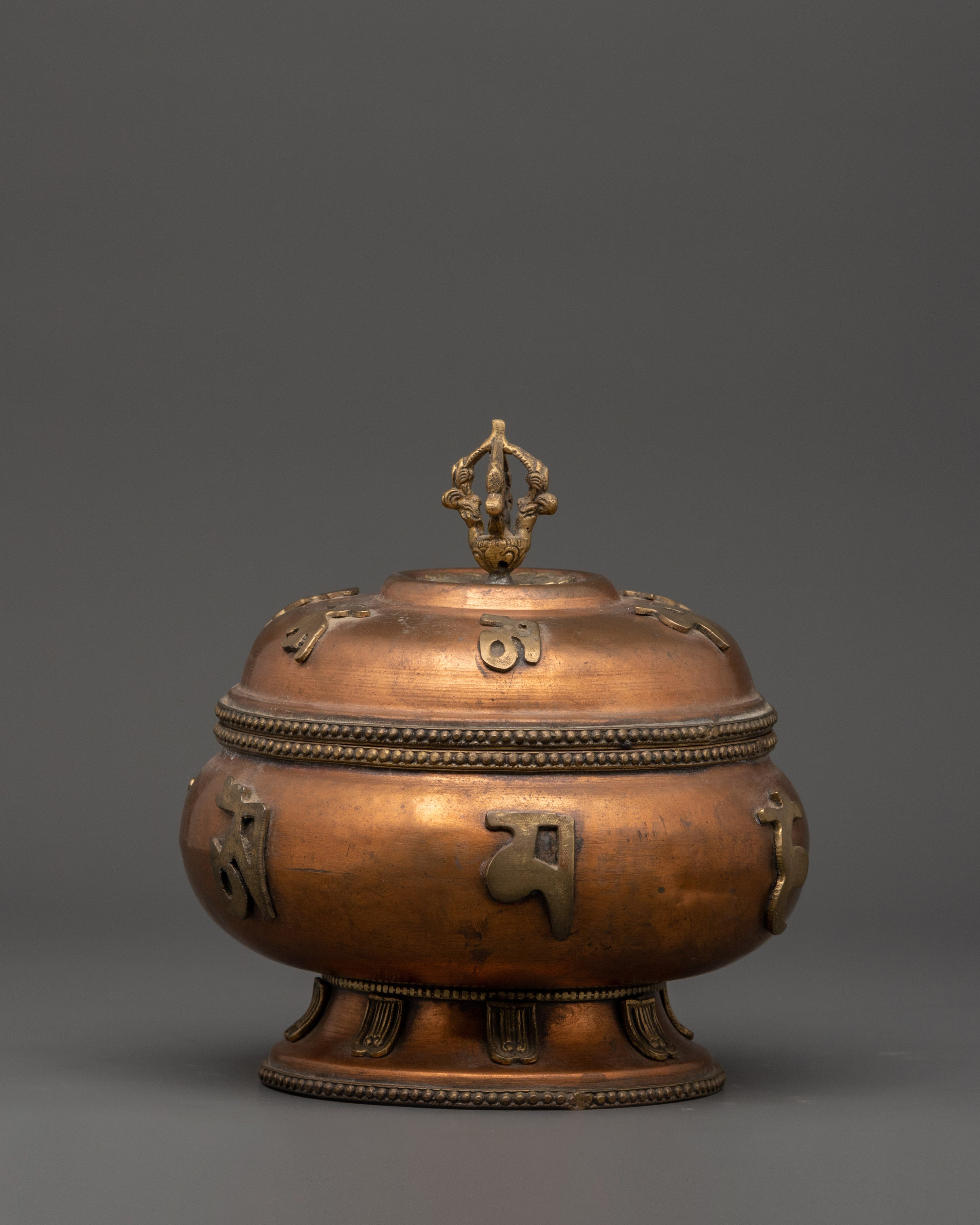 Bawer Rice Pot Traditional Religious Rice Pot | Brass Decor for Prayer and Offerings