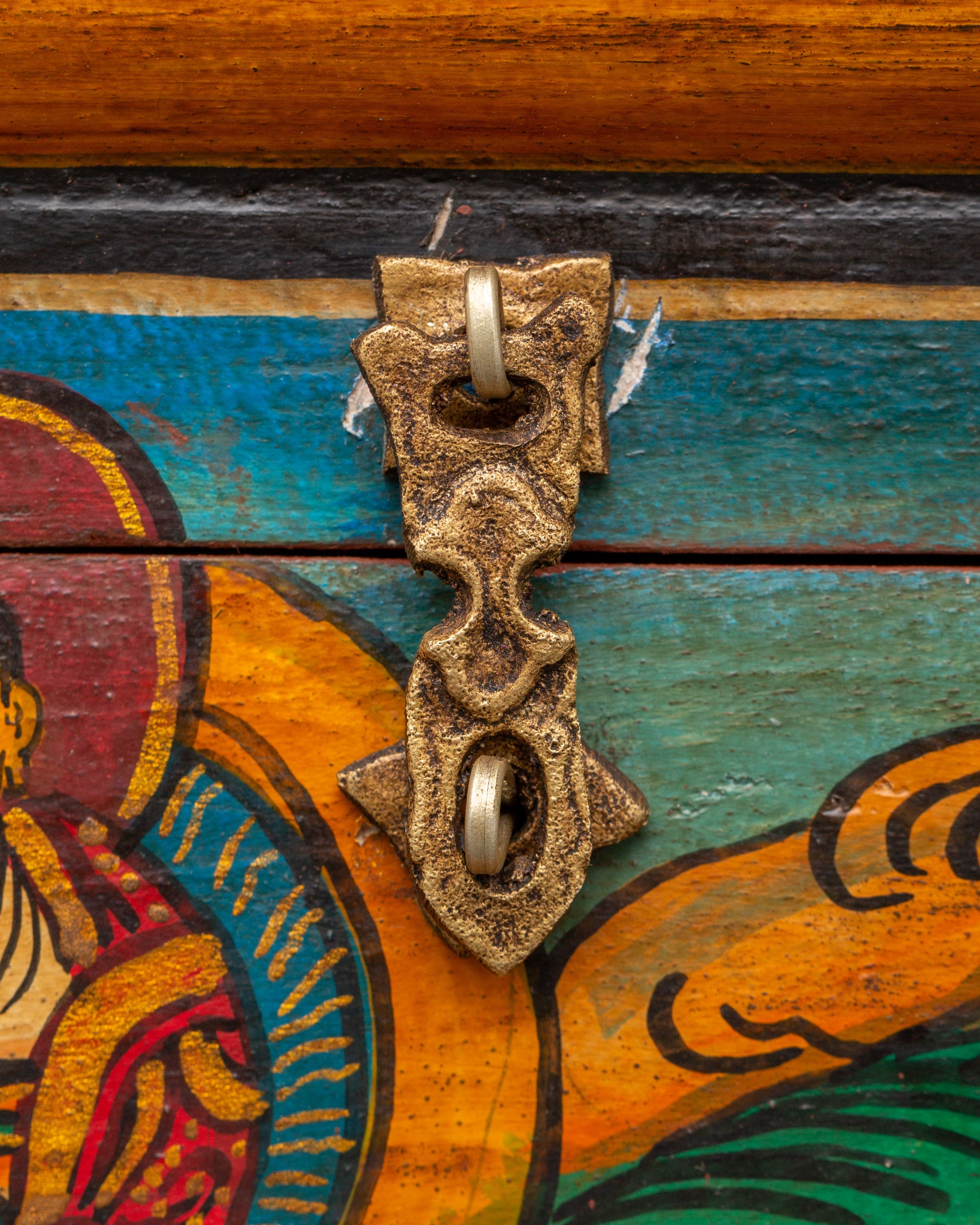 Box with Shakyamuni Buddha Paint | Tibetan Home Decor