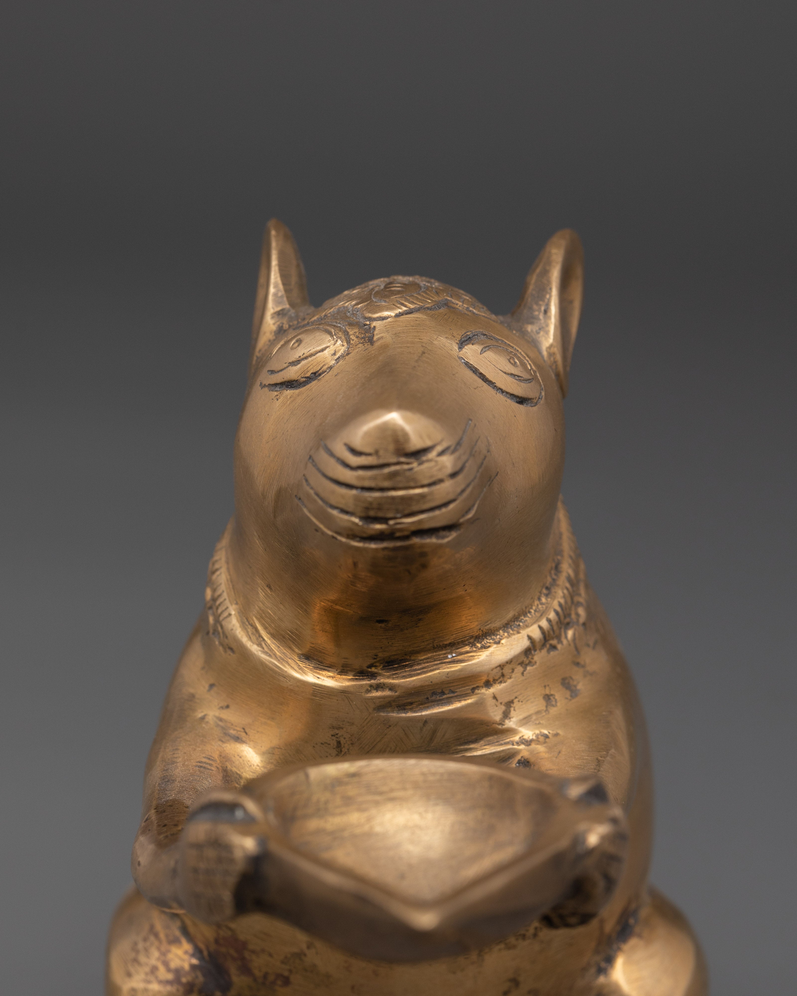 Spiritual Mouse Figurine | Handcrafted Brass Mouse Sculpture