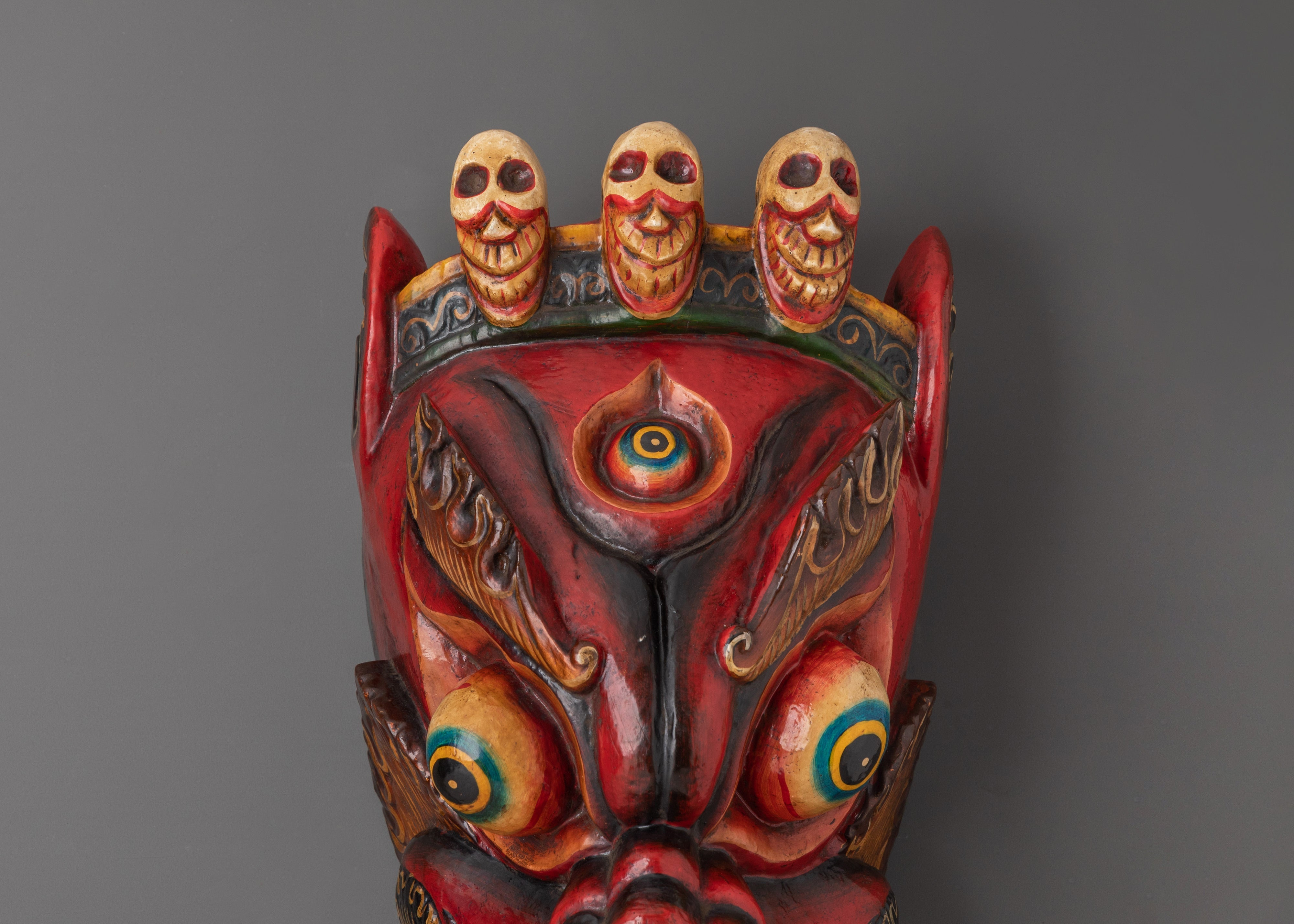 Spiritual Wooden Mask |  Ethnic Wall Art