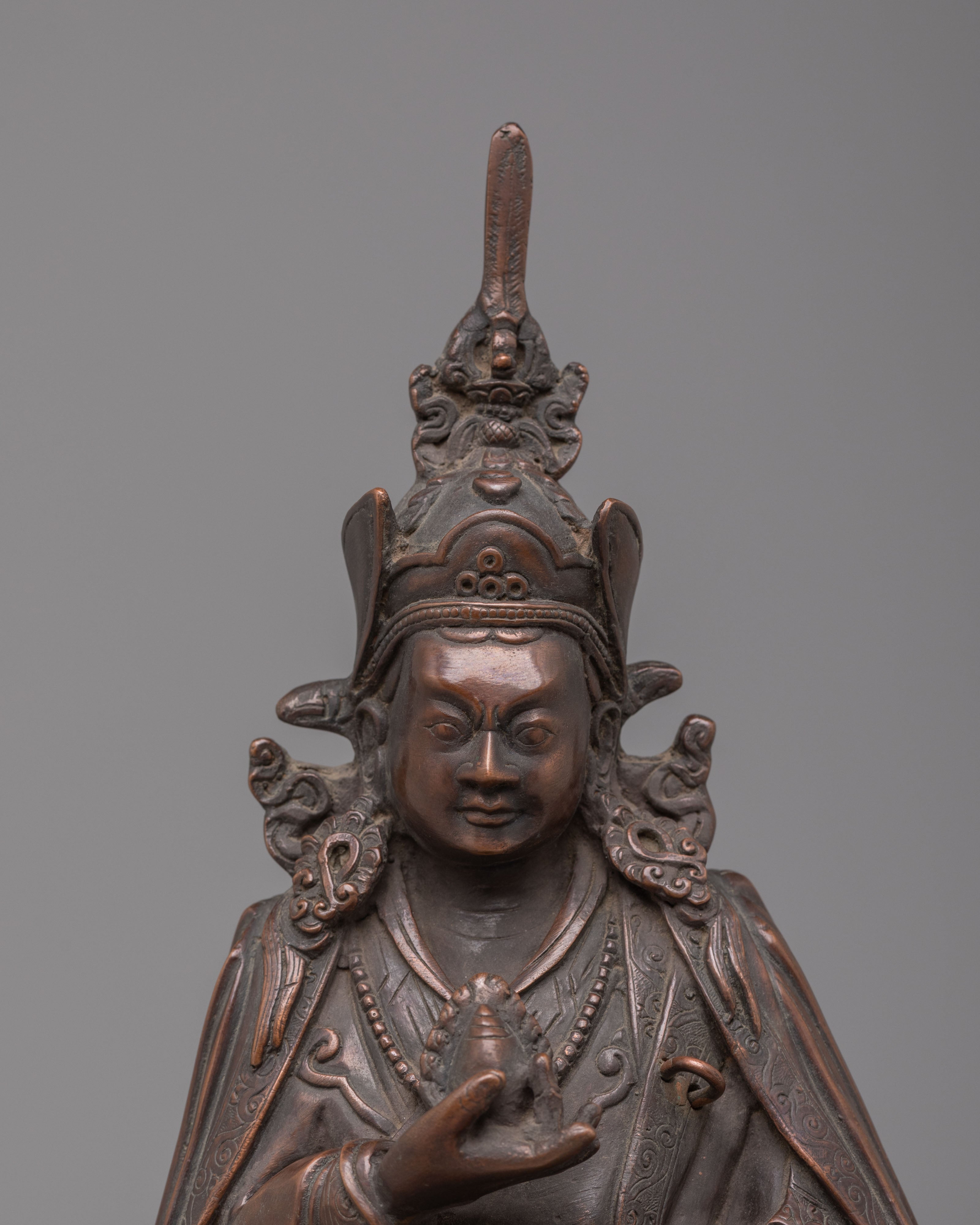 Handcrafted Copper Guru Norla Statue | Symbol of Protection