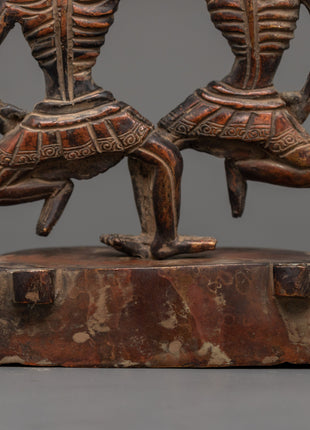 Oxidized copper Citipati statue |  Tibetan Protector Sculpture