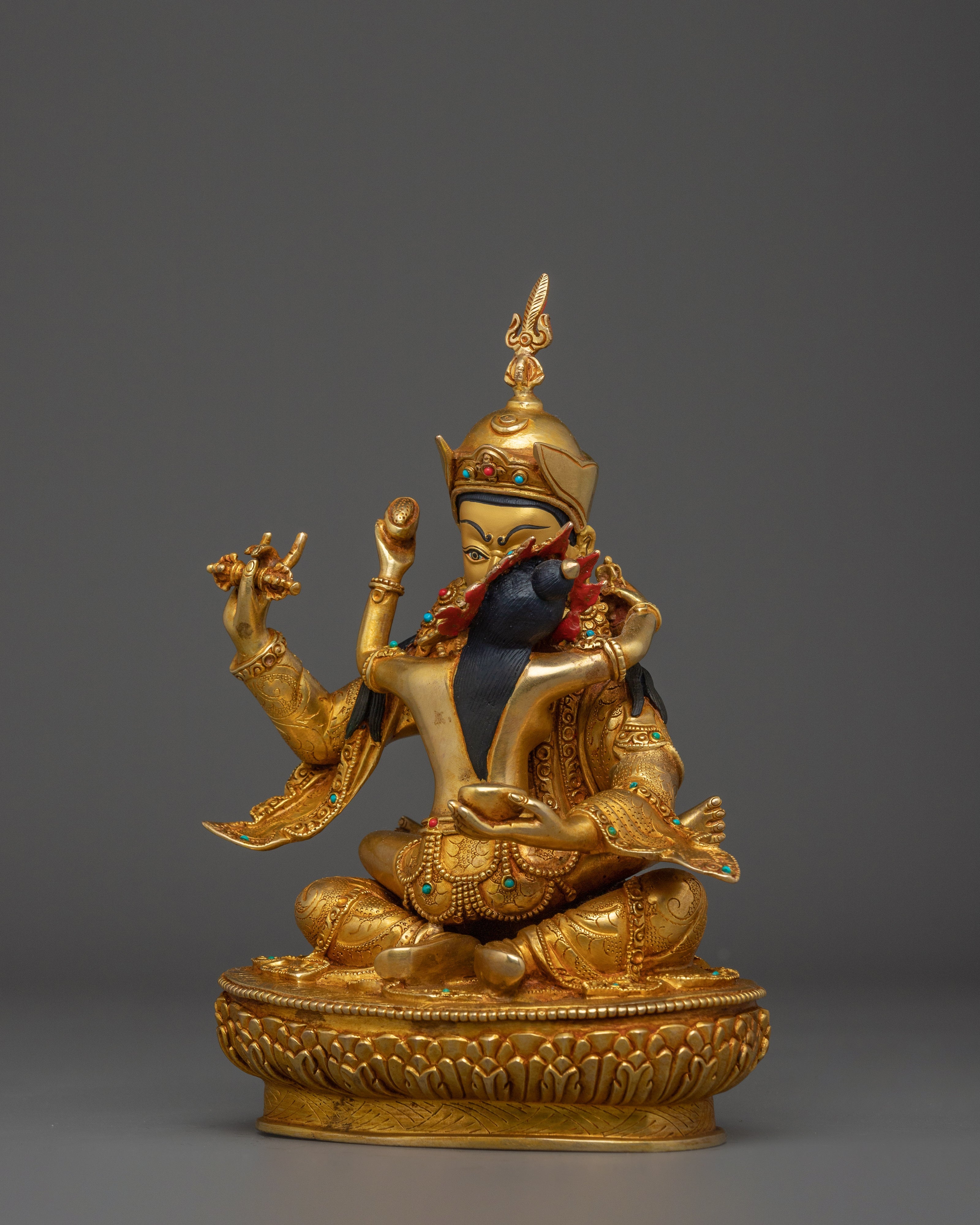 Divine Tantric Master Guru Rinpoche with Consort | Padmasambhava Statue