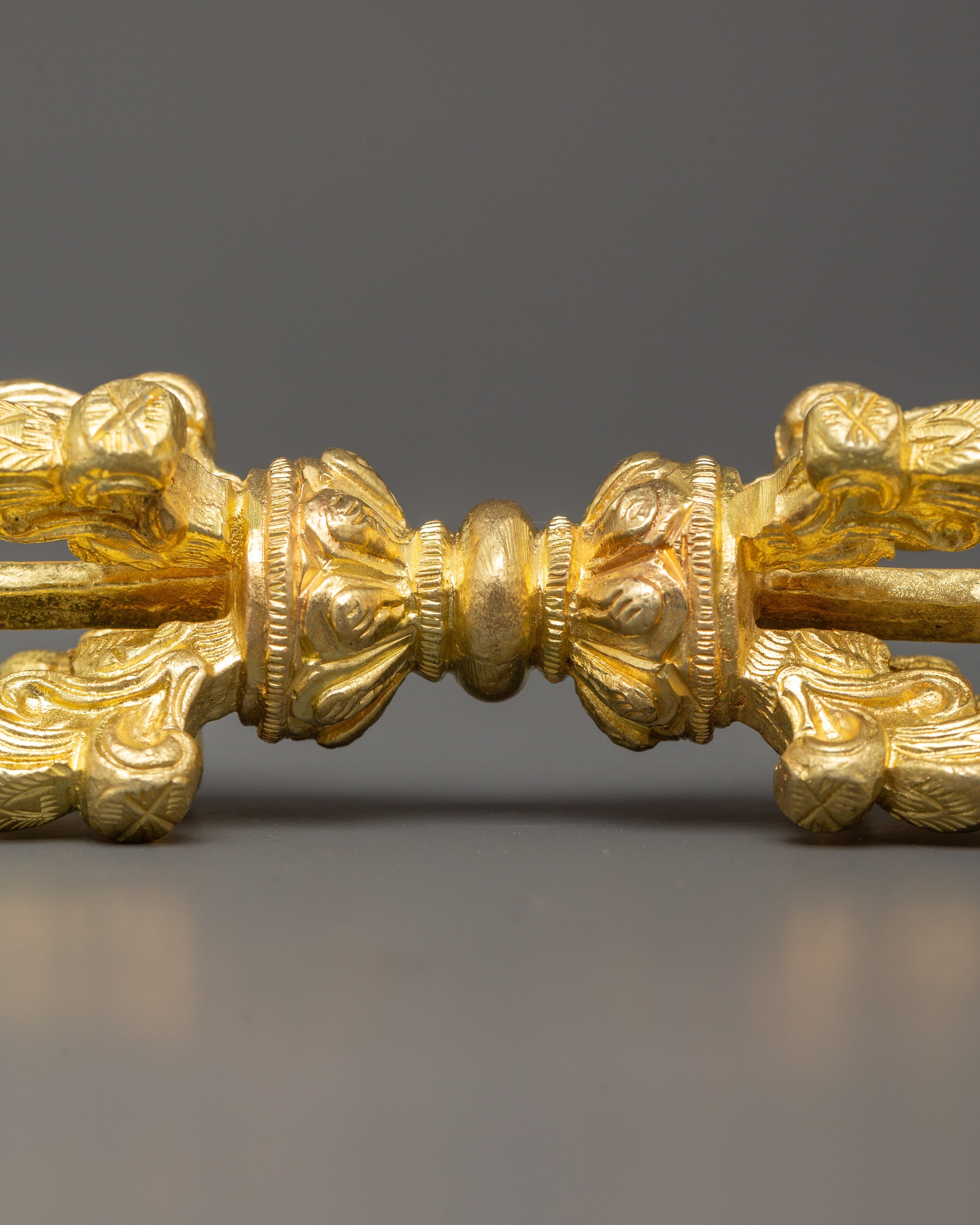 Tibetan Bronze Vajra & Bell Set |  Sacred Ritual Tools for Spiritual Awakening