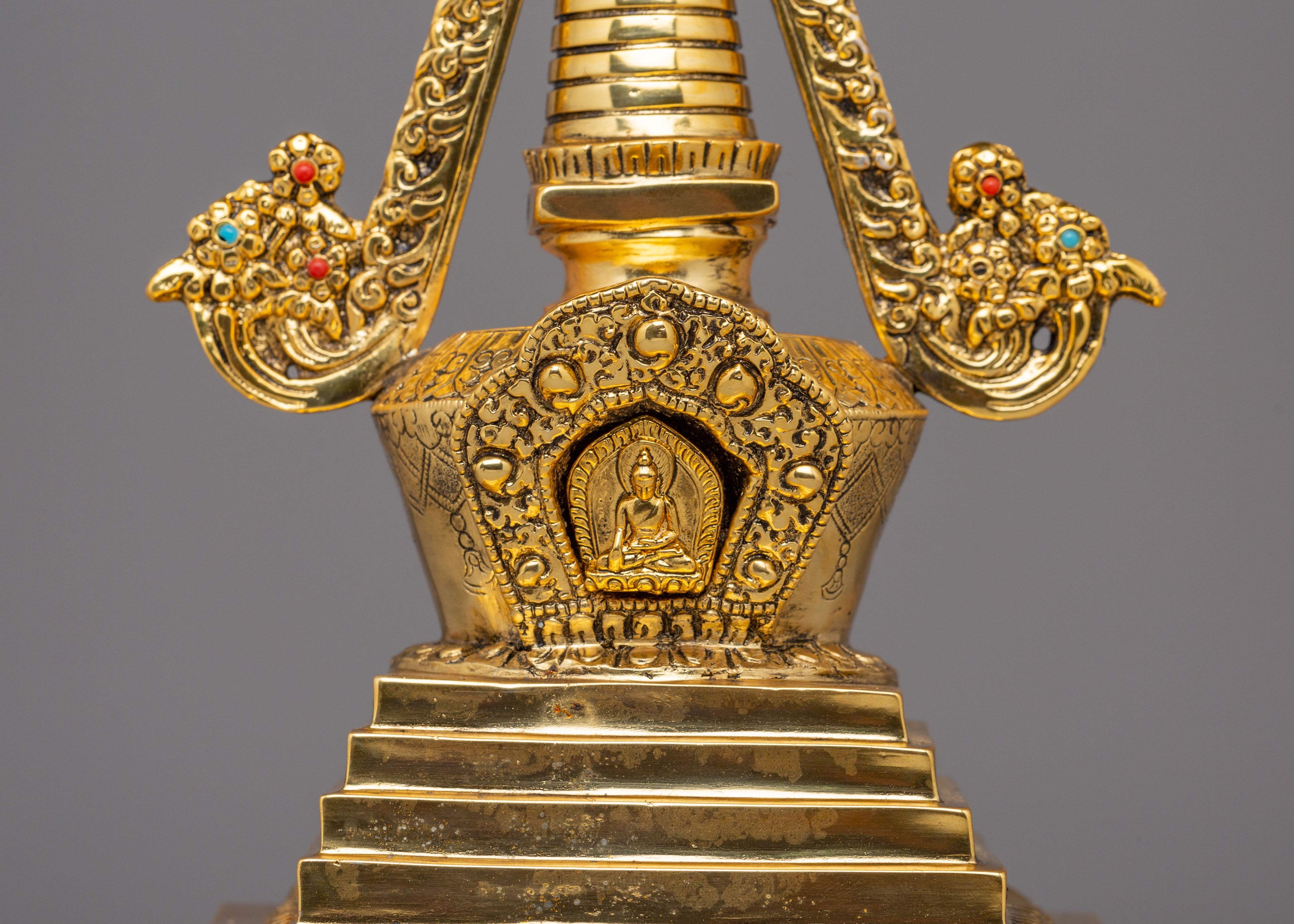 Spiritual Enlightenment Stupa | Handmade Sacred Buddhist Shrine Decor
