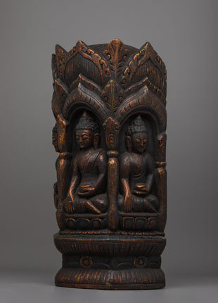 Handcrafted Shakyamuni Buddha Bodhi Wood Statue | A Sacred Buddhist Sculpture