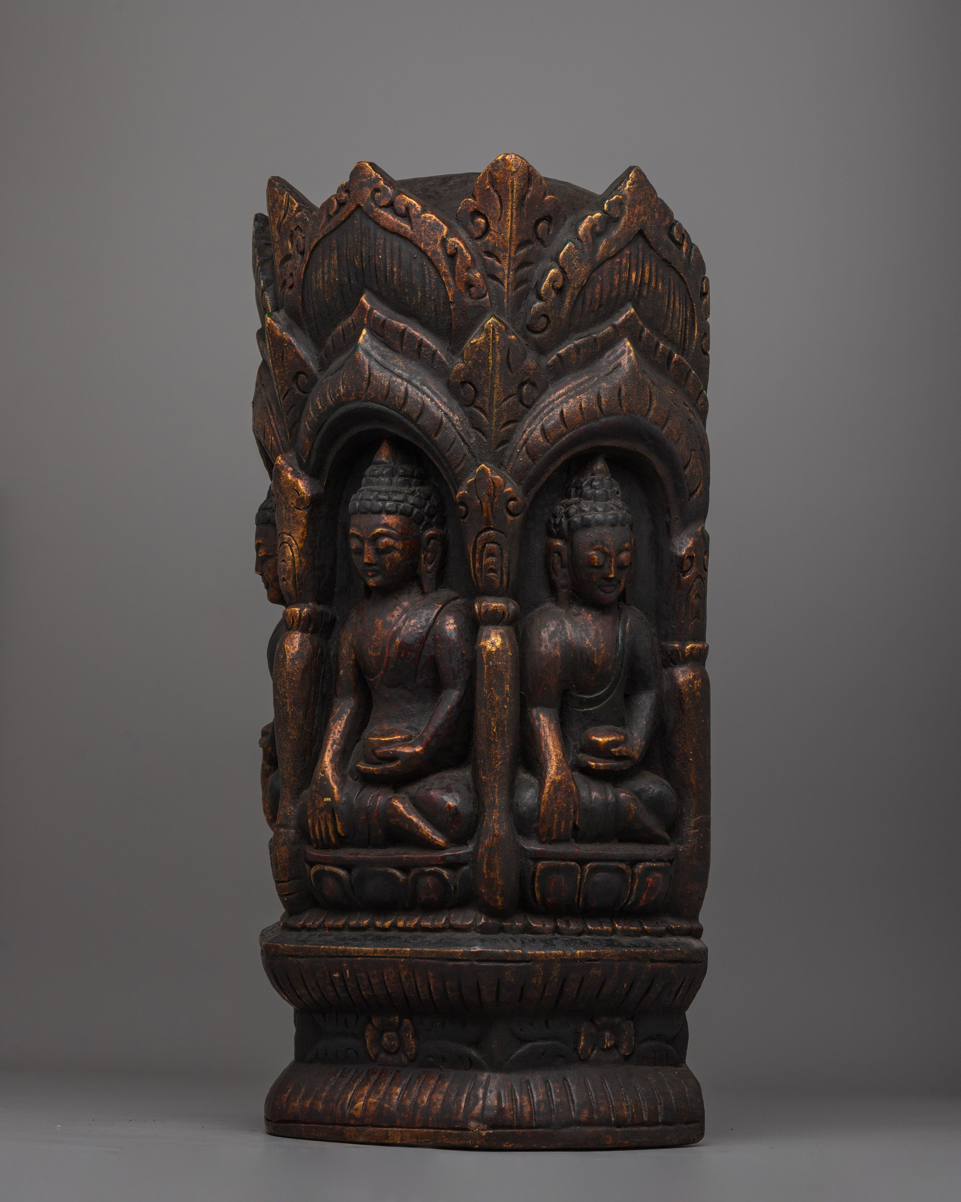 Handcrafted Shakyamuni Buddha Bodhi Wood Statue | A Sacred Buddhist Sculpture