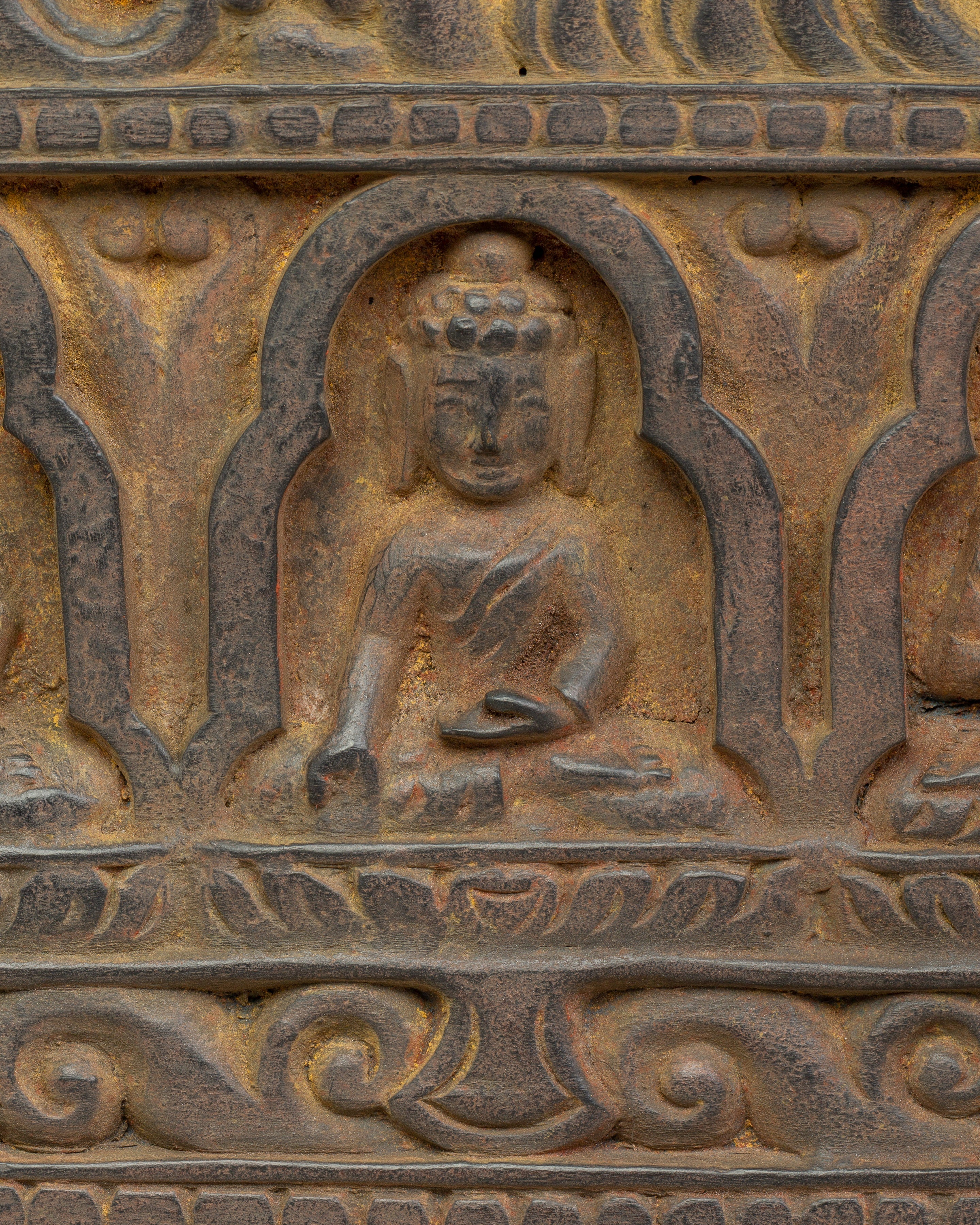 Wooden Sutra Cover | Hand-Carved Tibetan Scripture Holder