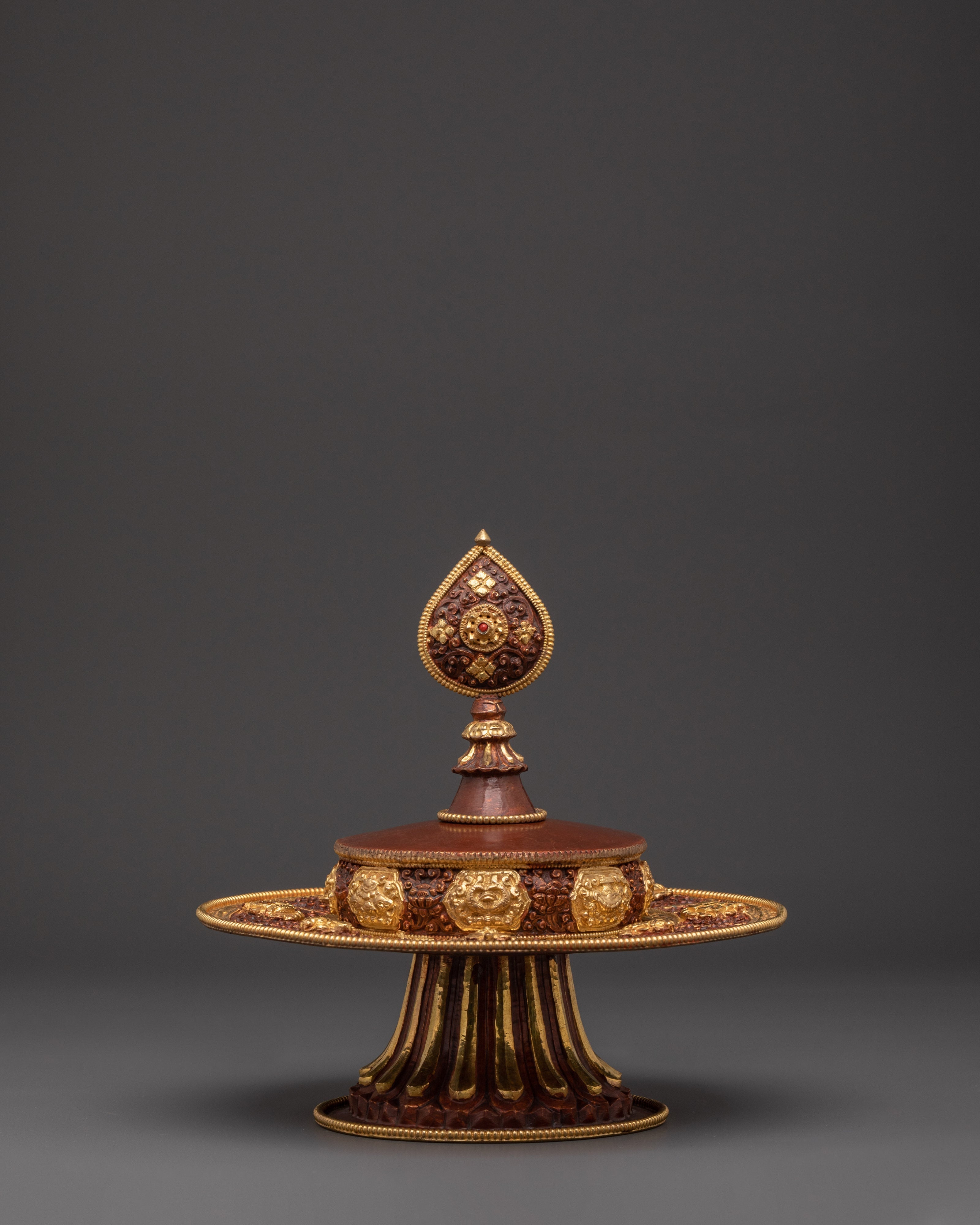 Gold Plated Mandala for Rituals | Sacred Altar Decor for Meditation and Puja