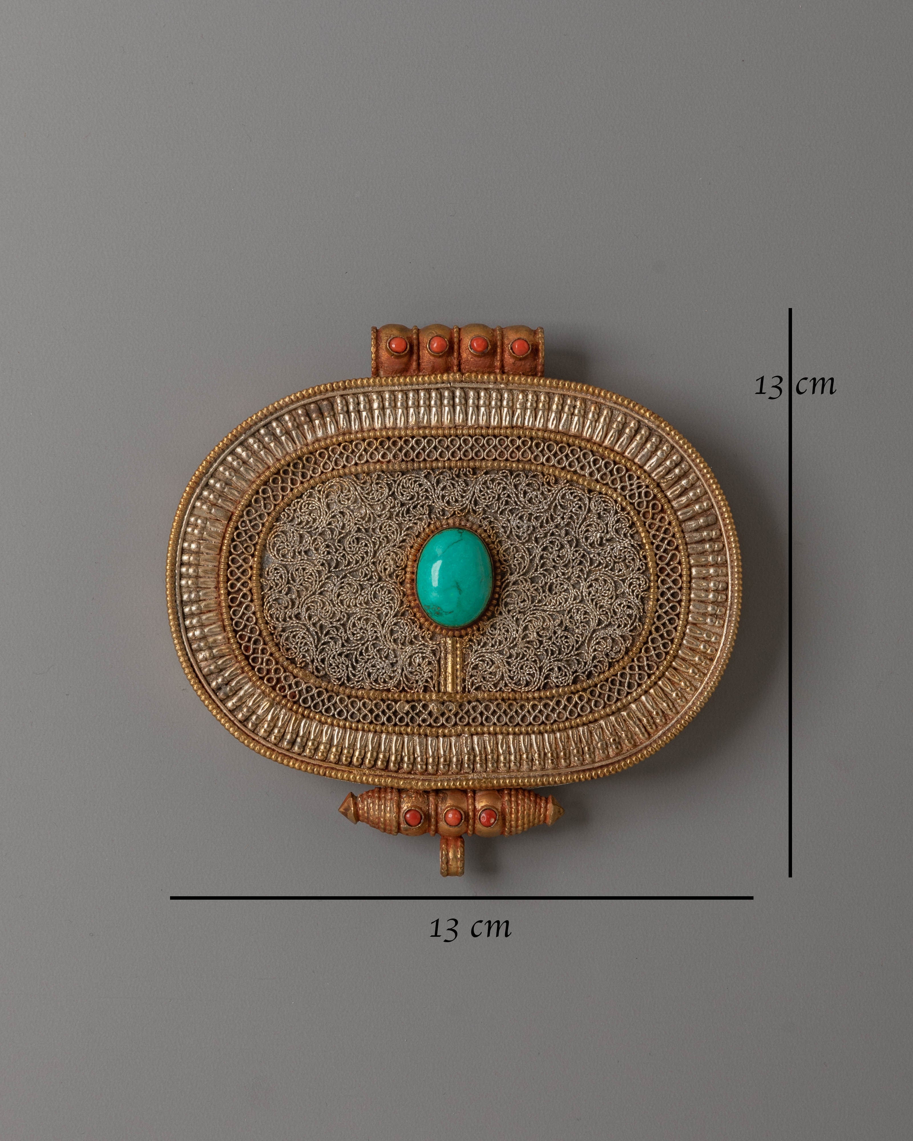 Tibetan Ghau Prayer Pendant | Himalayan Sacred Amulet