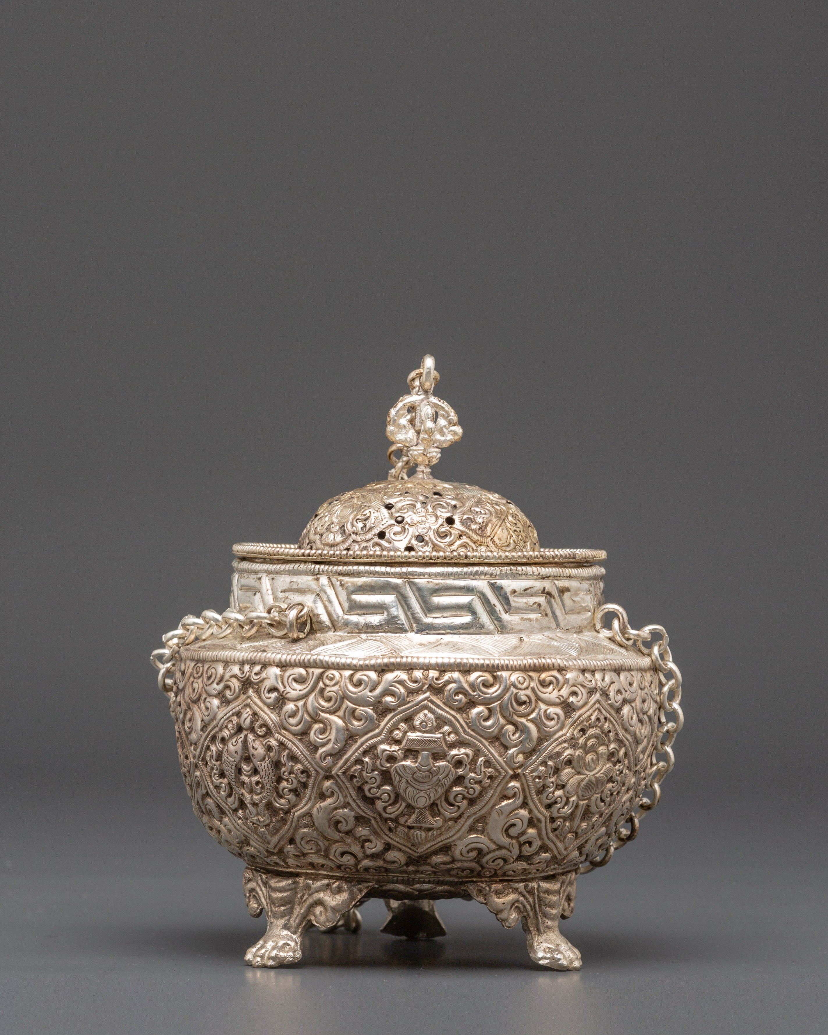 Copper Silver Plated-Incense Burner for Mindfulness & Rituals