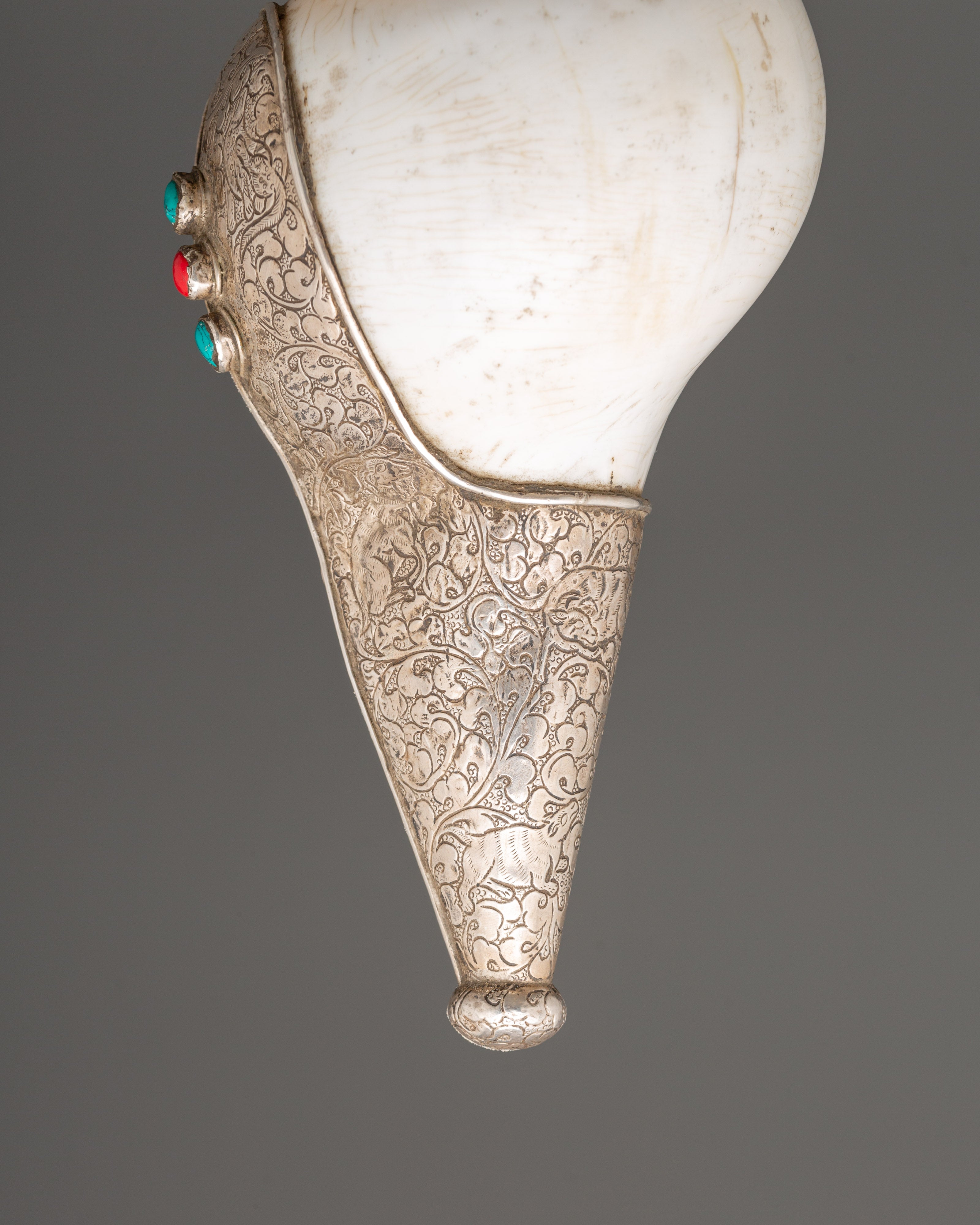 Tibetan Handmade Spiritual Conch Shell | Perfect for Meditation and Ritual Practices