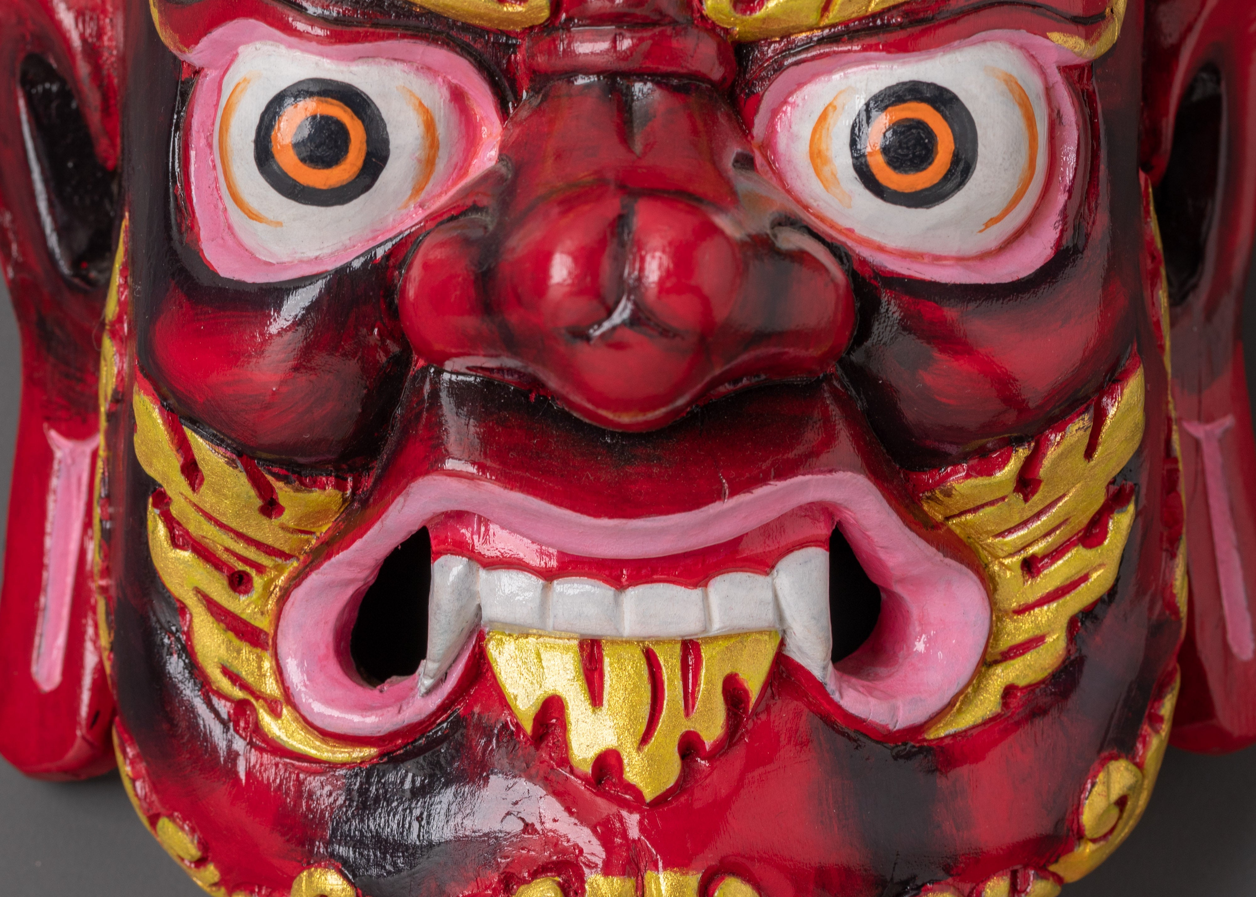 Handcrafted Dorje Drolo Mask | Wooden Tibetan Ritual Mask