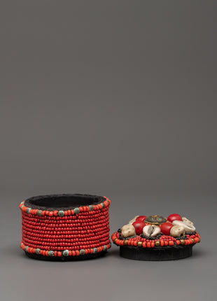 Handcrafted Beaded Jewelry Box | Handmade Metal Treasure Box