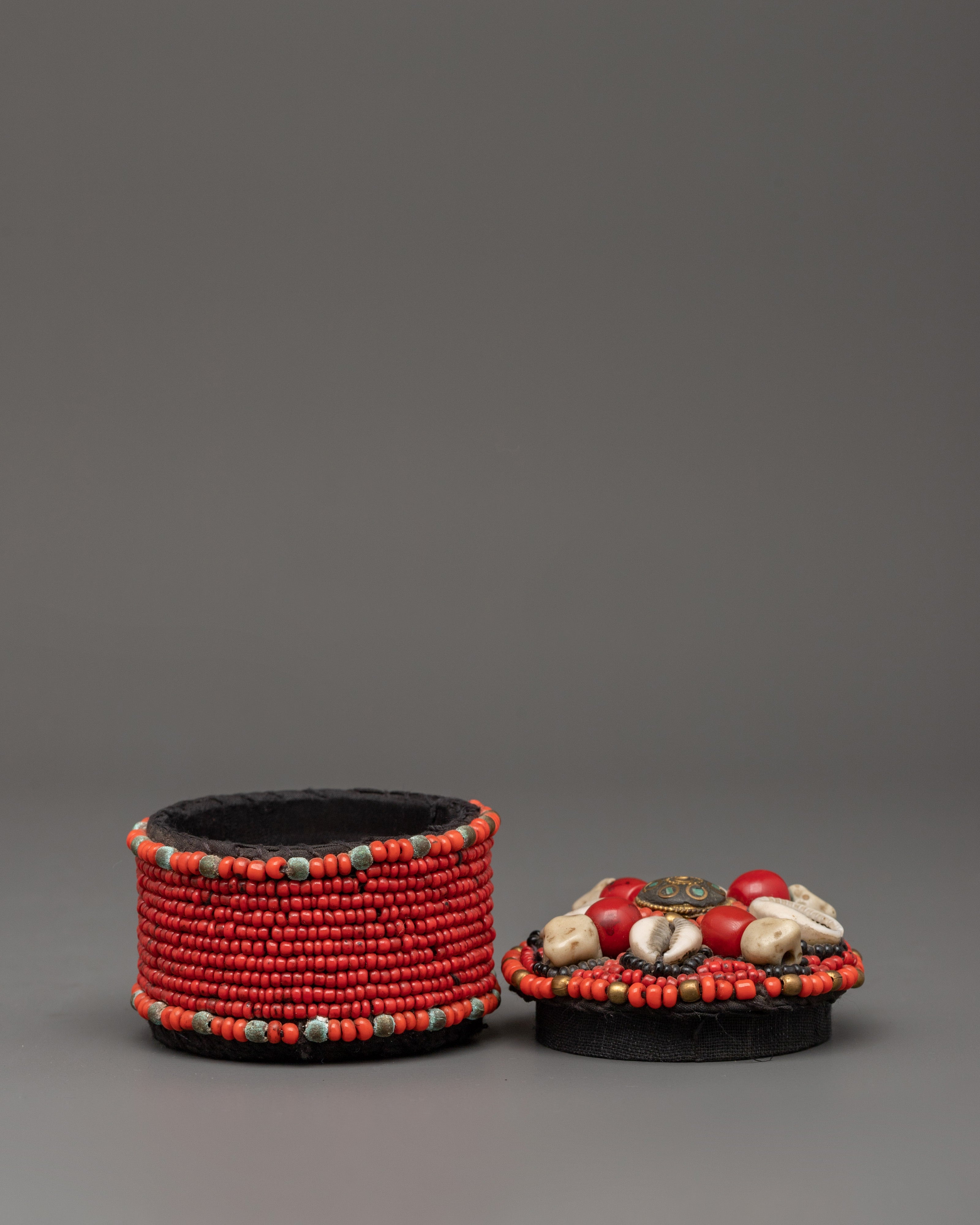 Handcrafted Beaded Jewelry Box | Handmade Metal Treasure Box