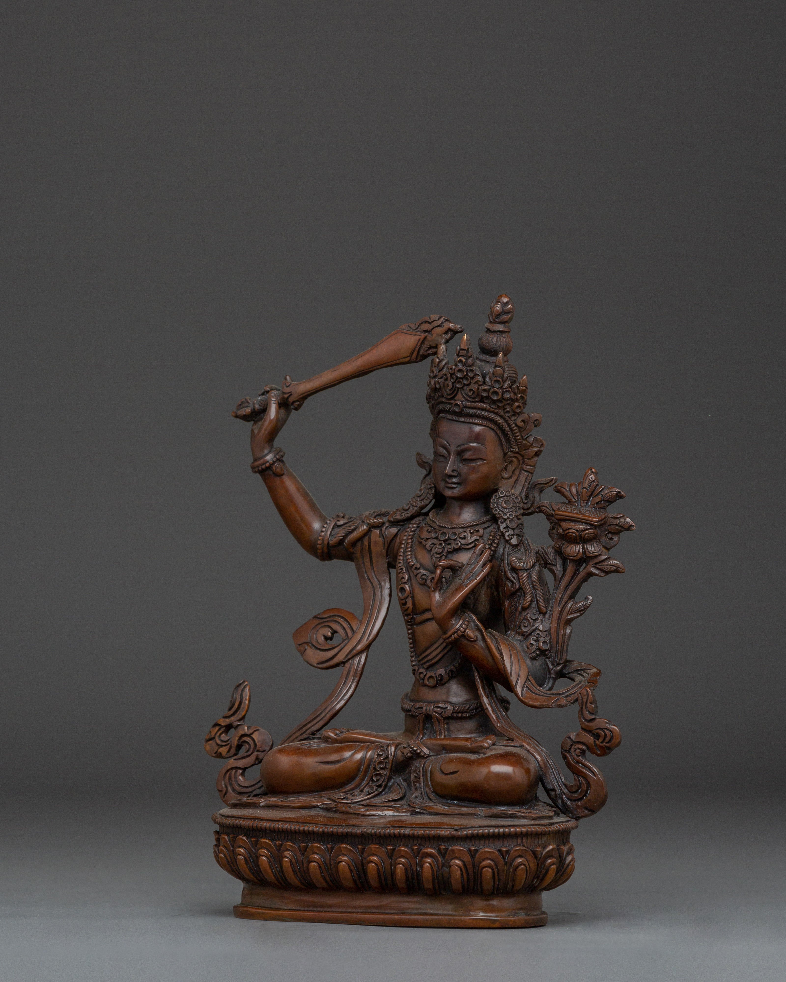 Manjushri Artwork - Embodiment of Divine Wisdom | Voice of Boundless Insight