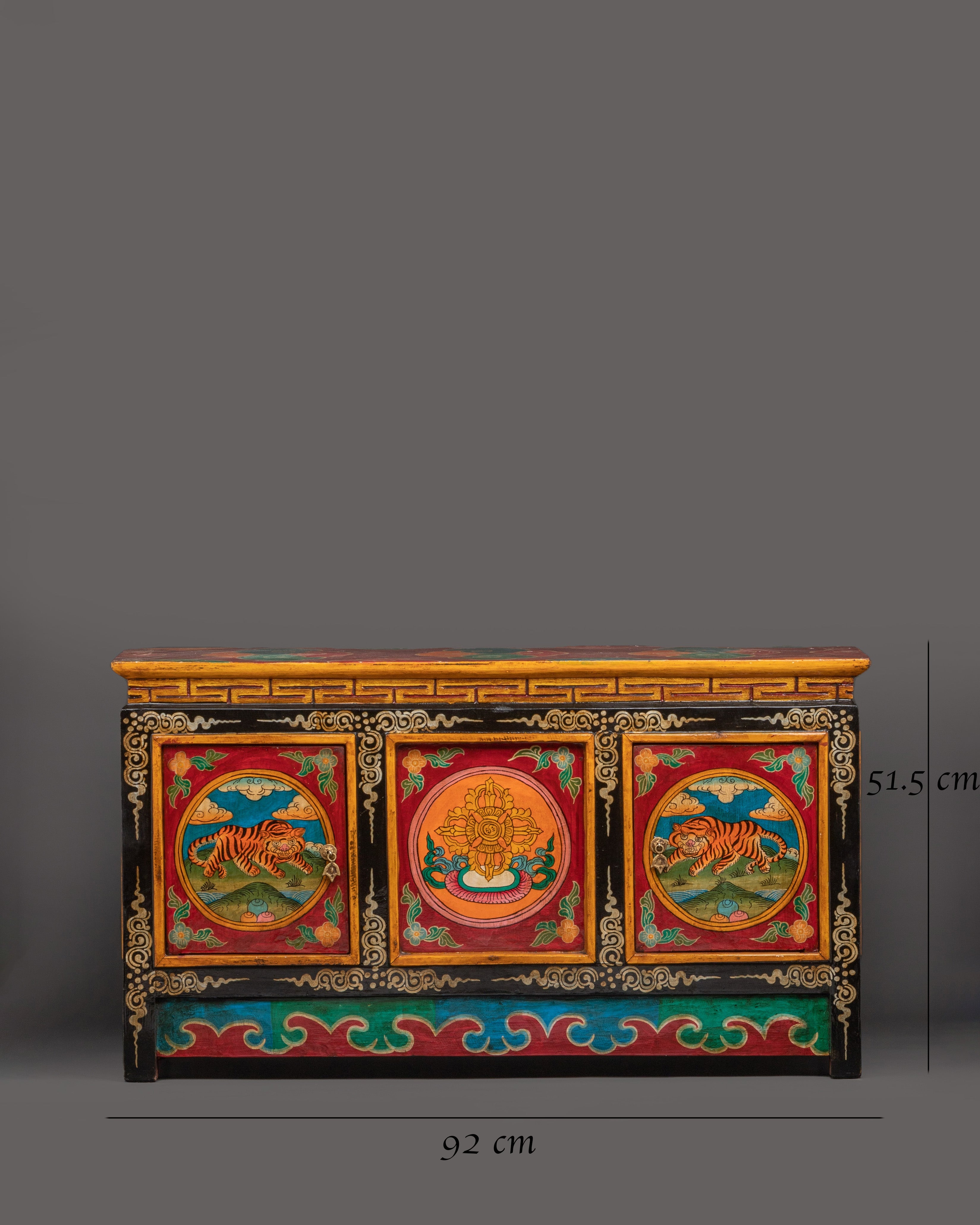 Tibetan Cabinet with Door | Buddhist Altar Storage