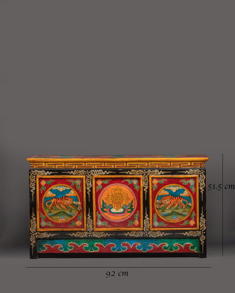 Tibetan Cabinet with Door | Buddhist Altar Storage
