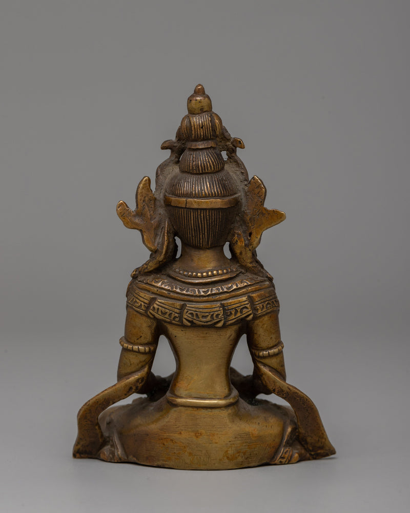 Handcrafted Deity of Long life Amitayus Statue | A Symbol of Enlightenment