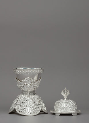Exquisite Silver Kapala for Tibetan Rituals and Offerings | Tibetan Buddhist Ritual Cup