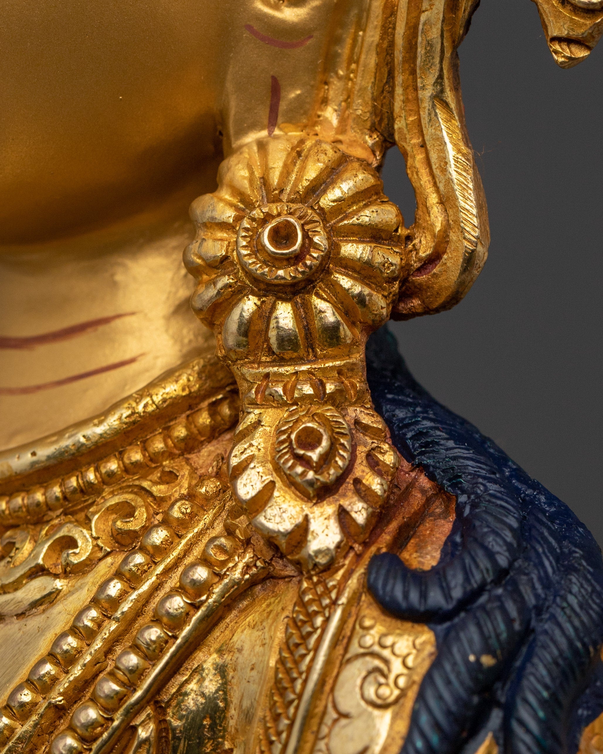 Religious Figurine of Chenrezig | Four-Armed Avalokiteshvara Art