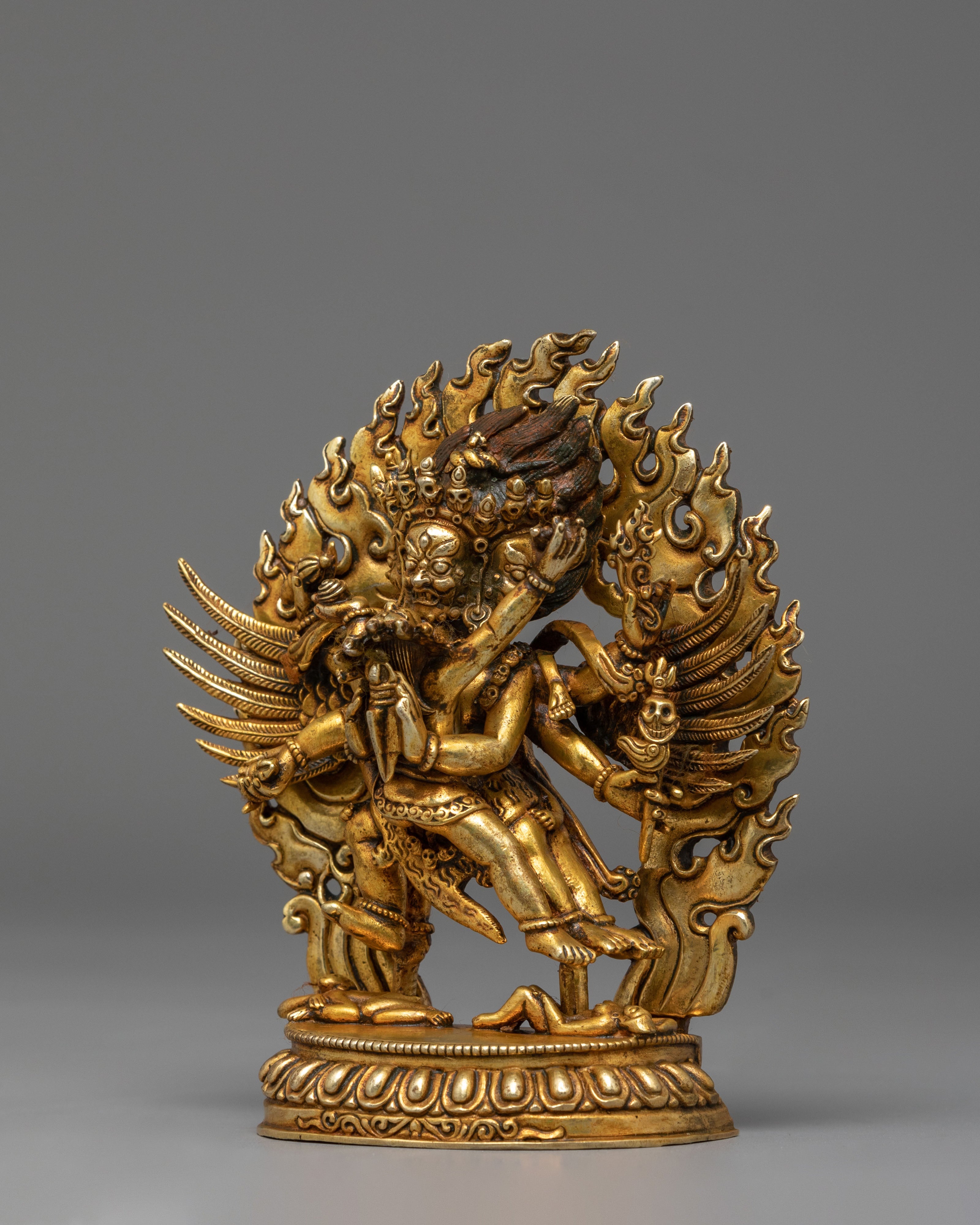 Handmade Dorje Phurba Buddhist Statue | Vajrakilaya Deity Sculpture