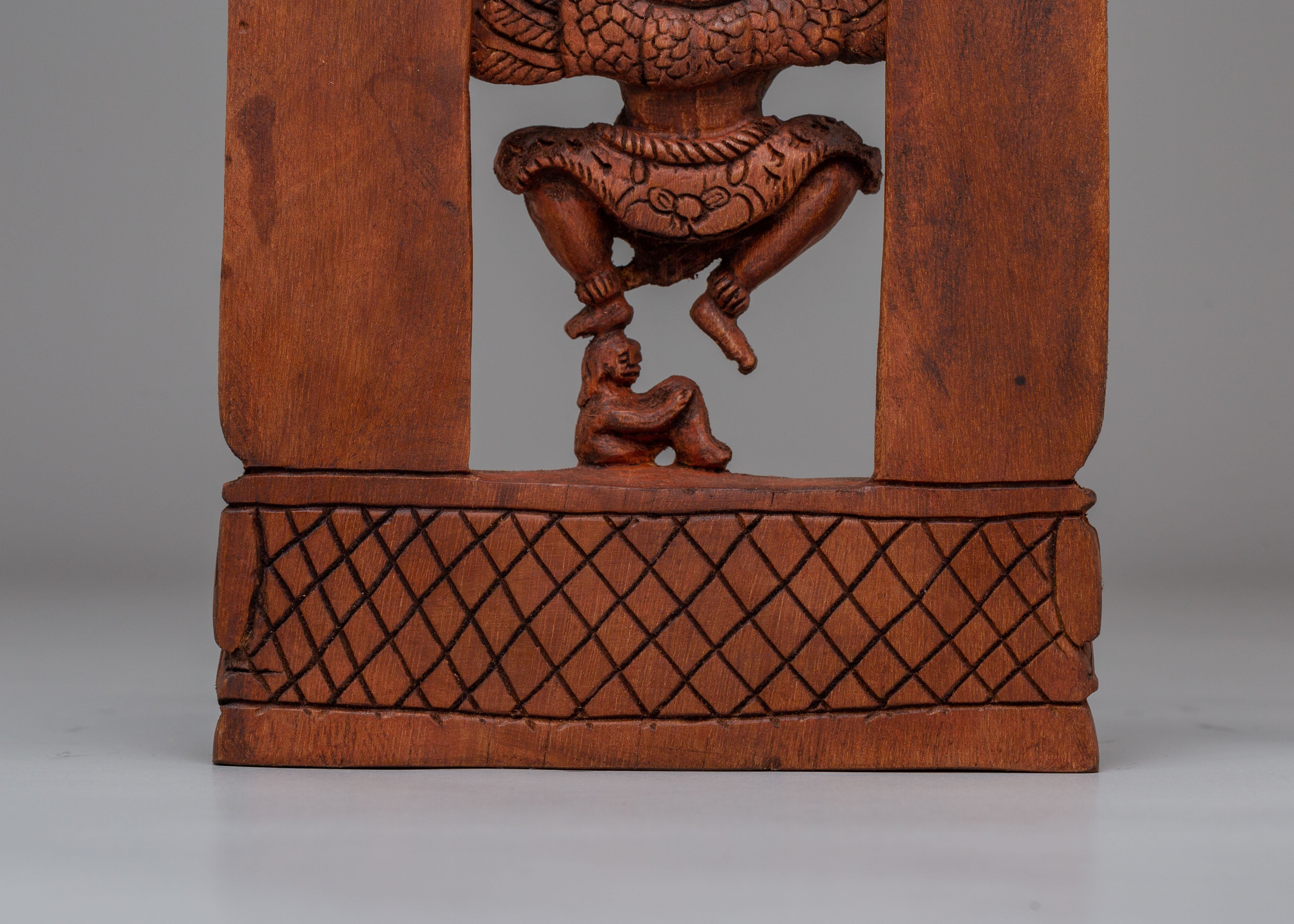 Handcrafted Buddhist Garuda Statue | Sacred Protector Deity Figurine for Altar Decor