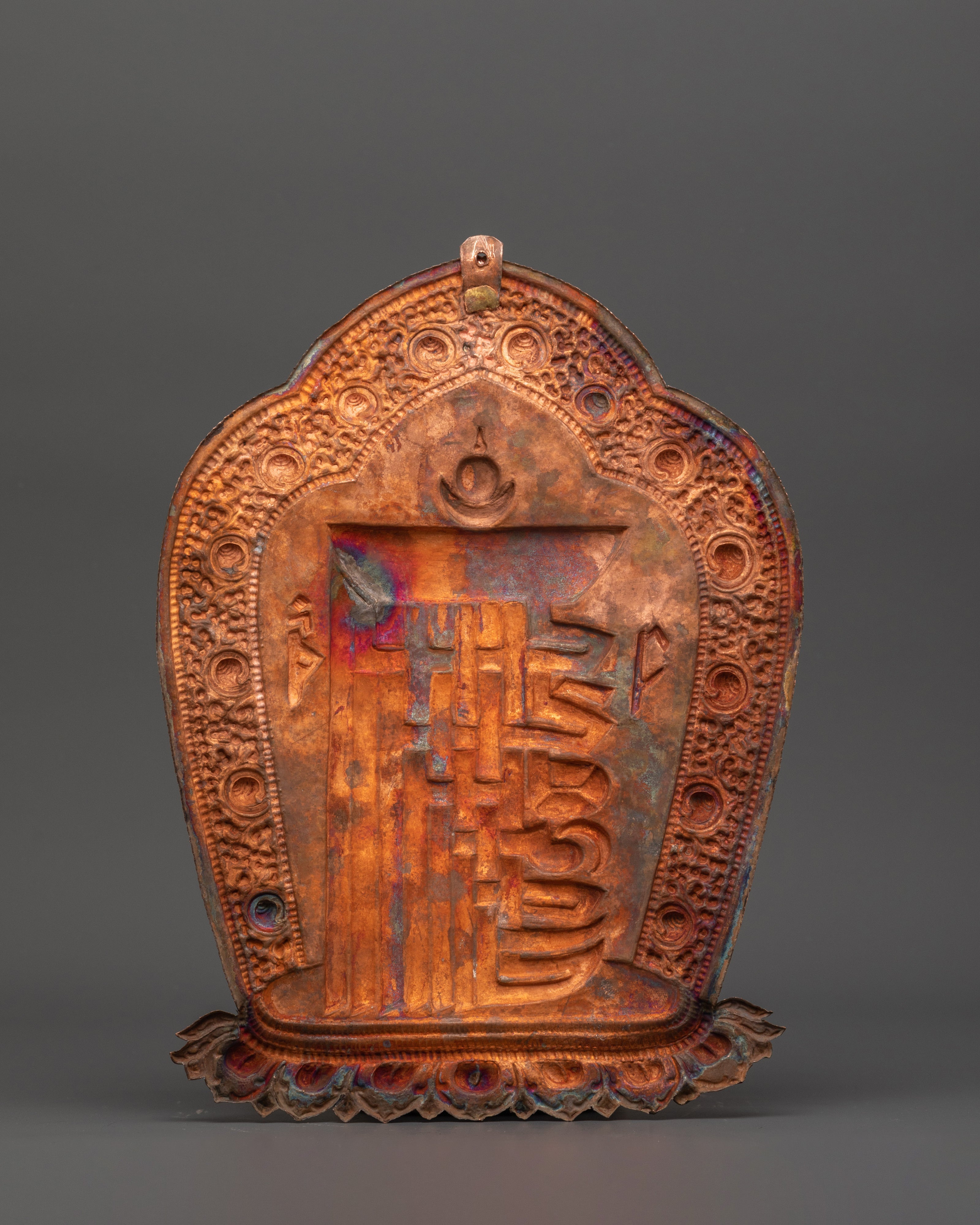 Handcrafted Kalachakra Mantra Wall Hanging | Tibetan Buddhist Decor