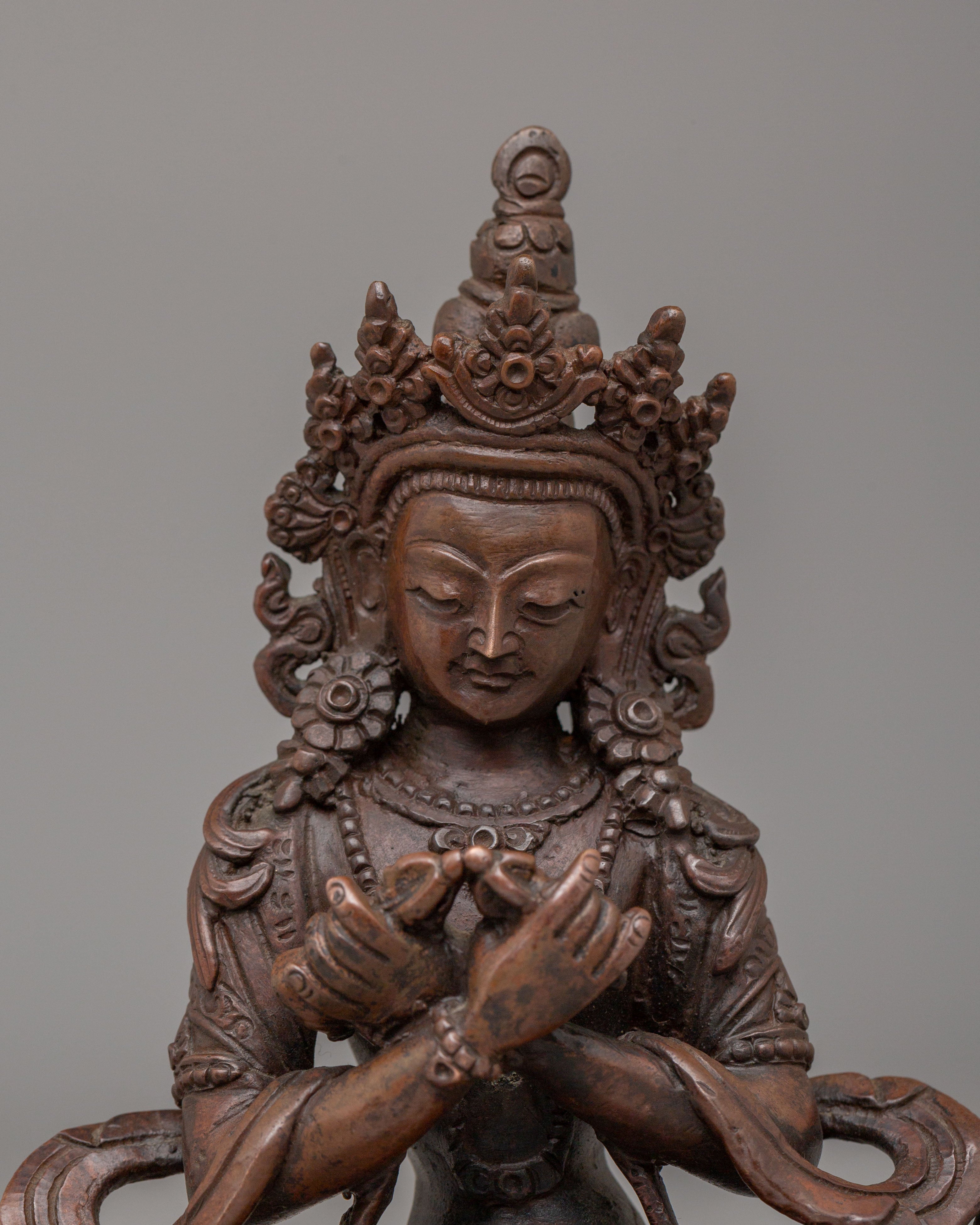 Handmade Vajradhara Statue | Tibetan Buddha Figurine for Altar & Meditation