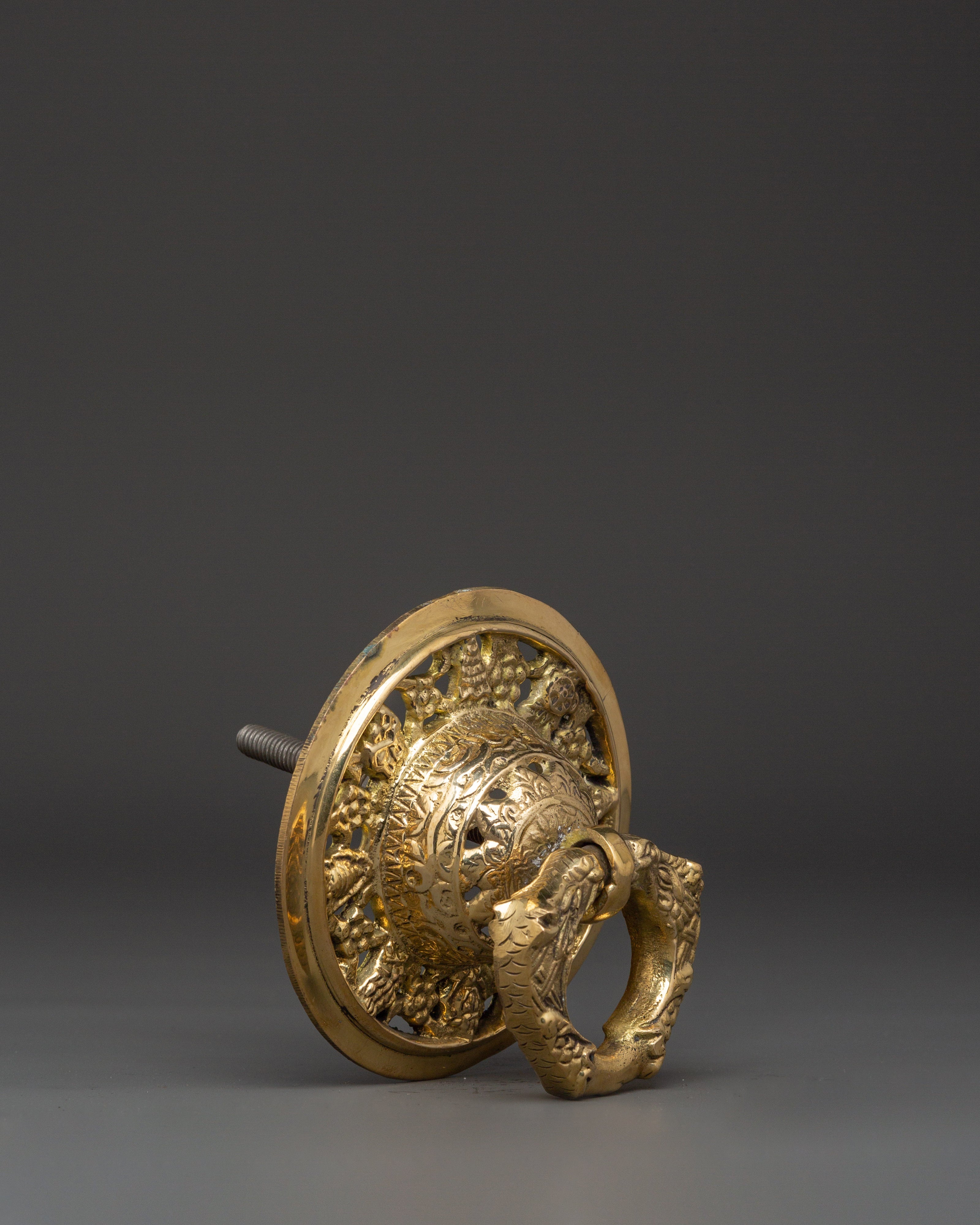 Tibetan Brass Door Knocker Set |  Himalayan-Style Decorative Knockers