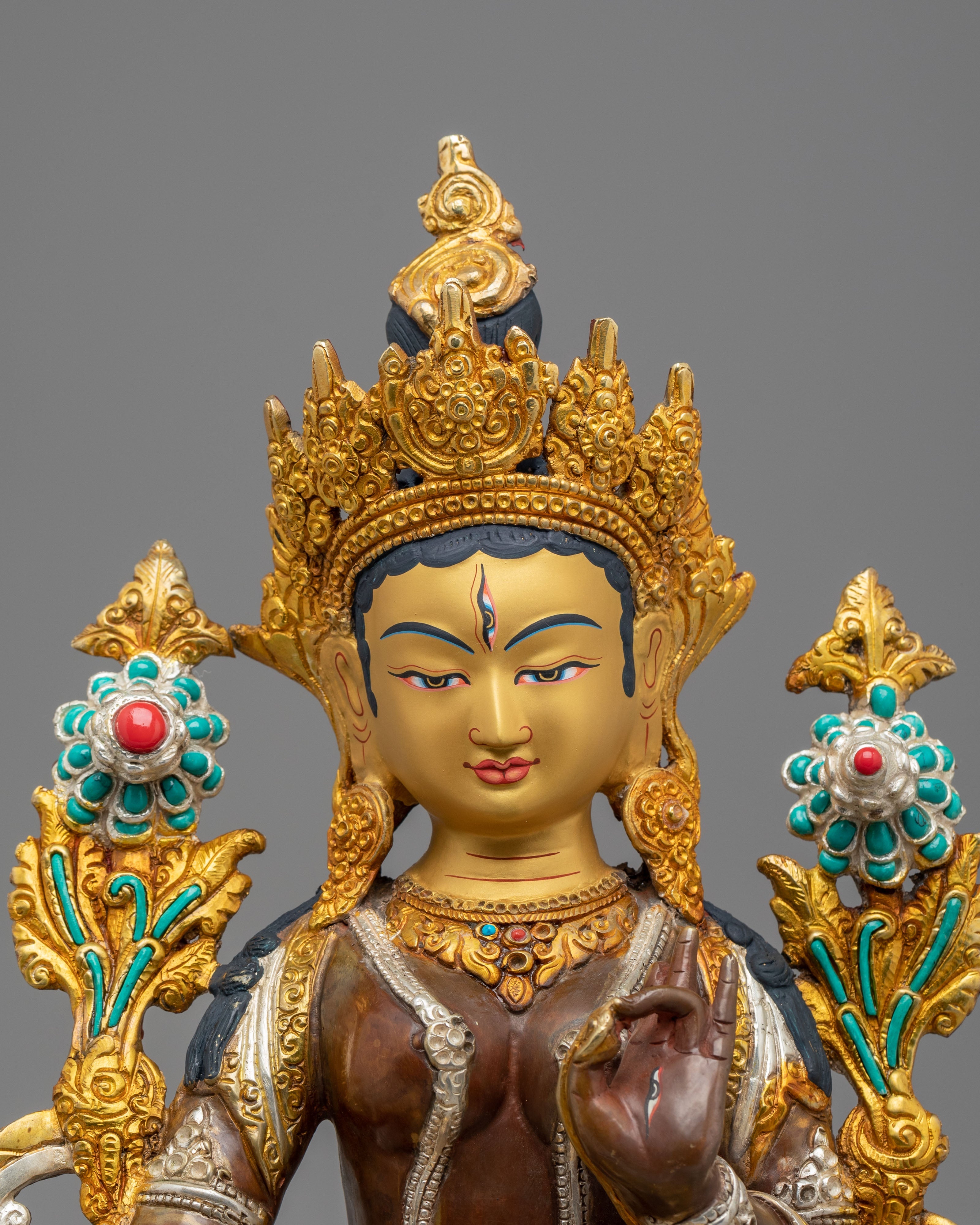 Goddess of Long Life White Tara Statue | Symbol of Healing & Protection