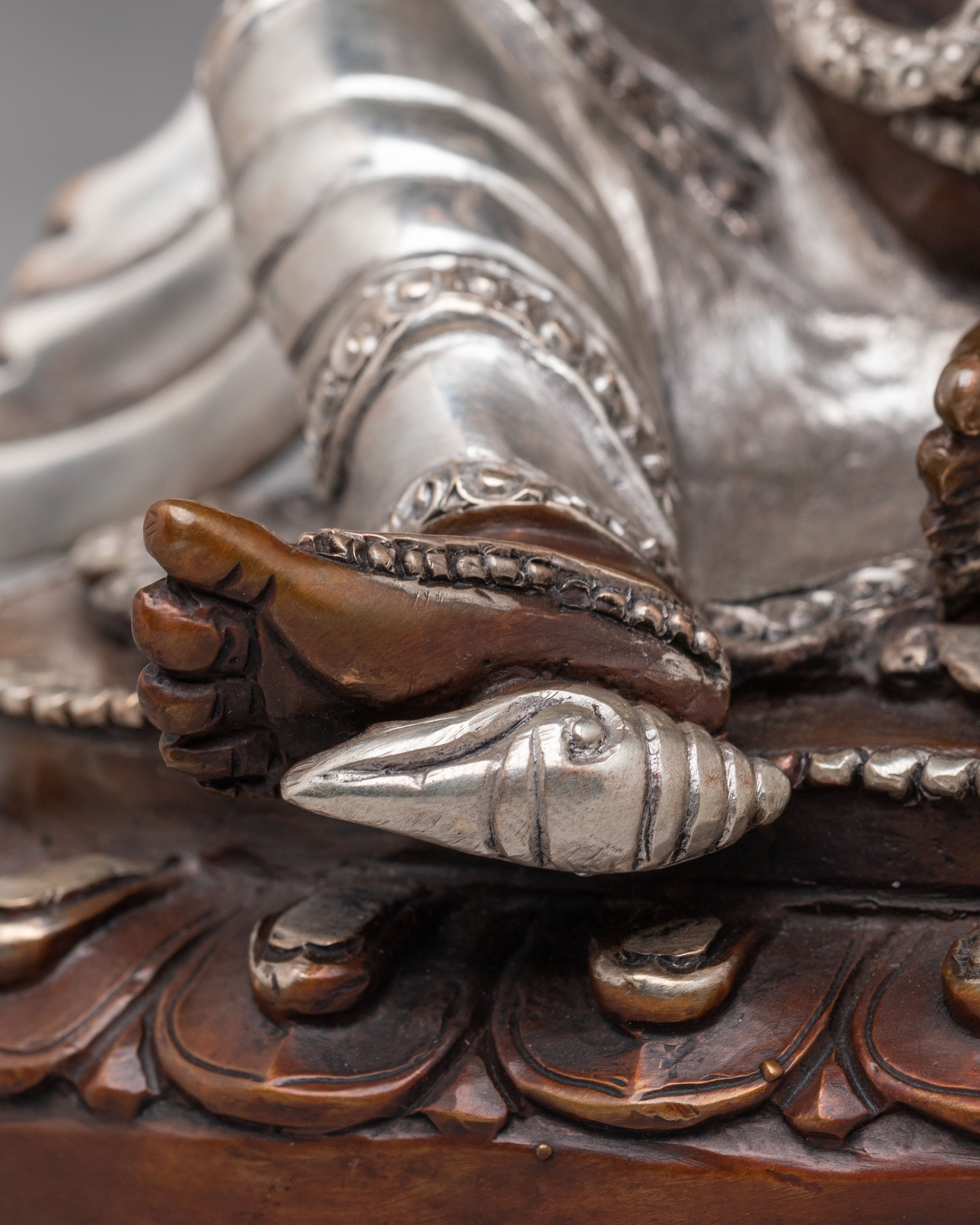 Handcrafted Lord Ganesha Statue | Oxidized Copper Body with Silver Plating