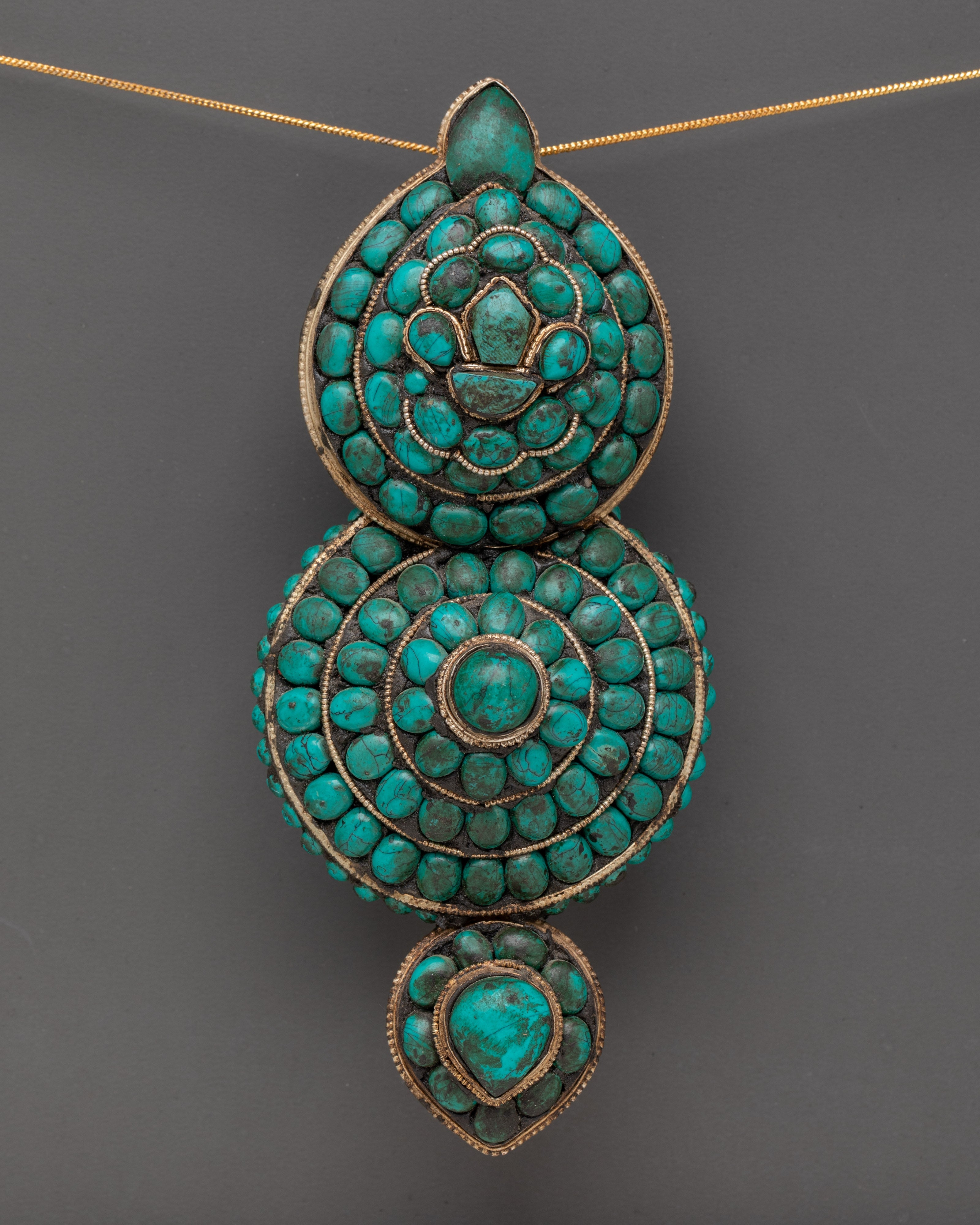 Handmade Turquoise Stone Earrings | Copper & Silver Polished Ethnic Jewelry