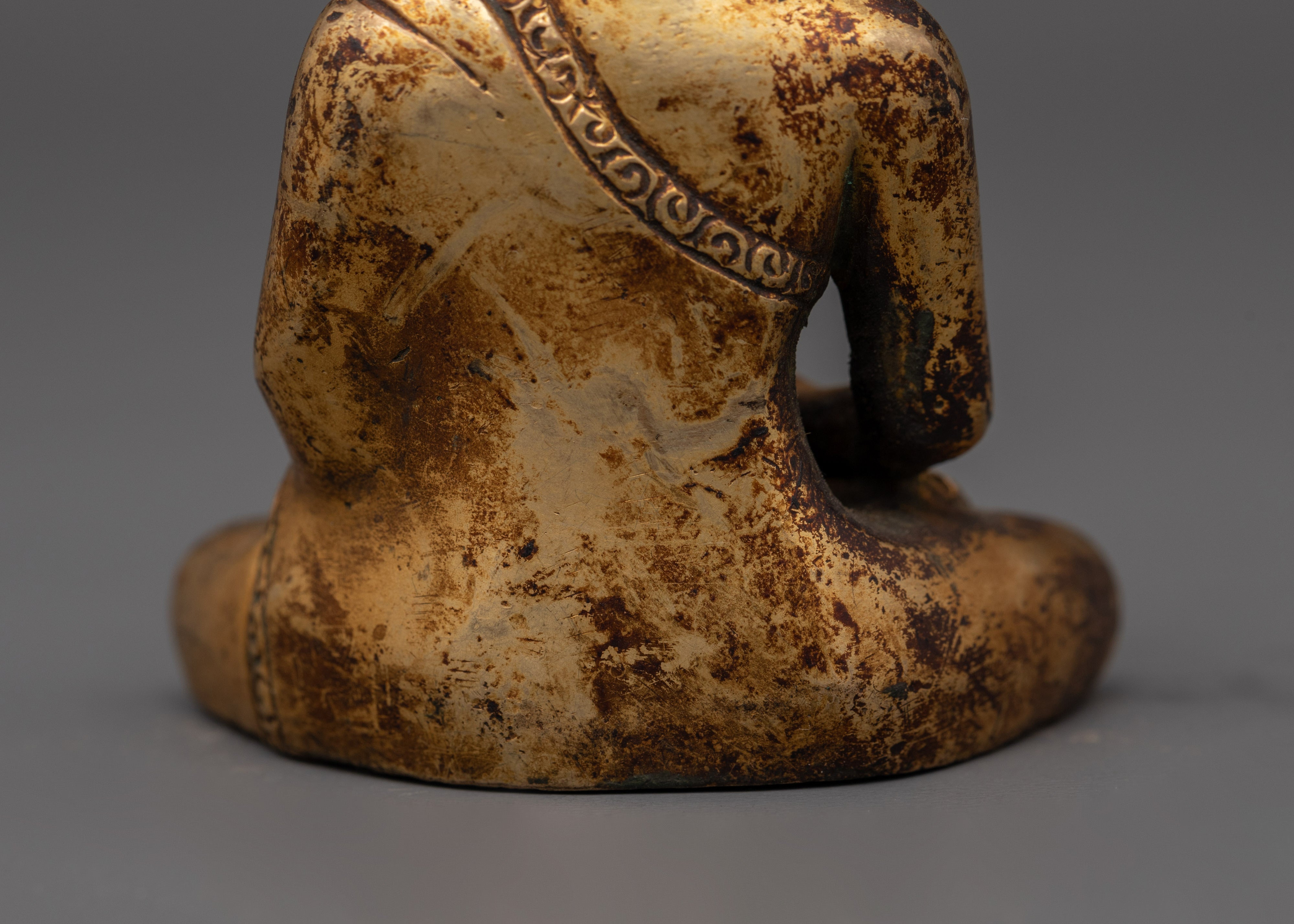 Traditional Sculpture of Amitabha Buddha | Meditation and Spiritual Mindfulness Decor