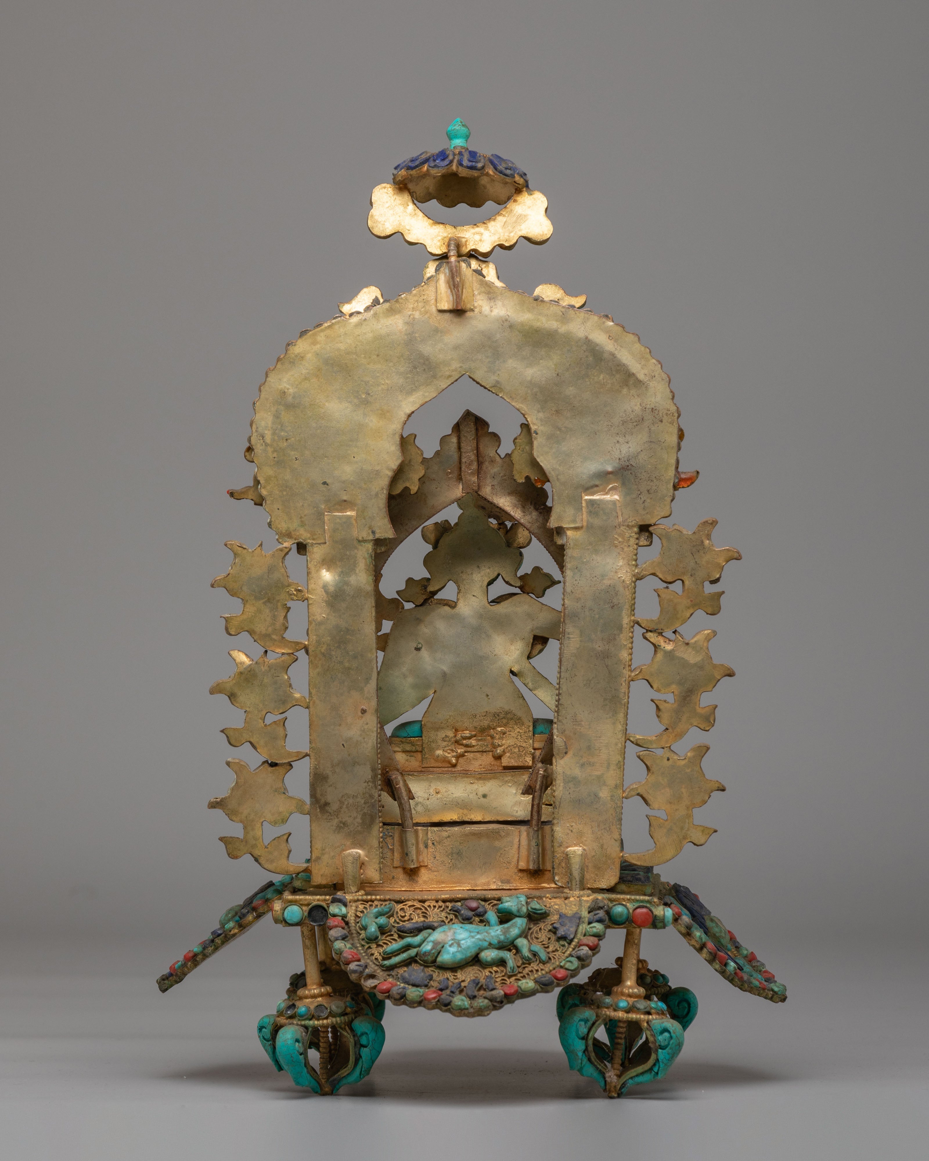 Manjushri Wisdom Statue | Handcrafted Copper Sculpture with Filigree Work