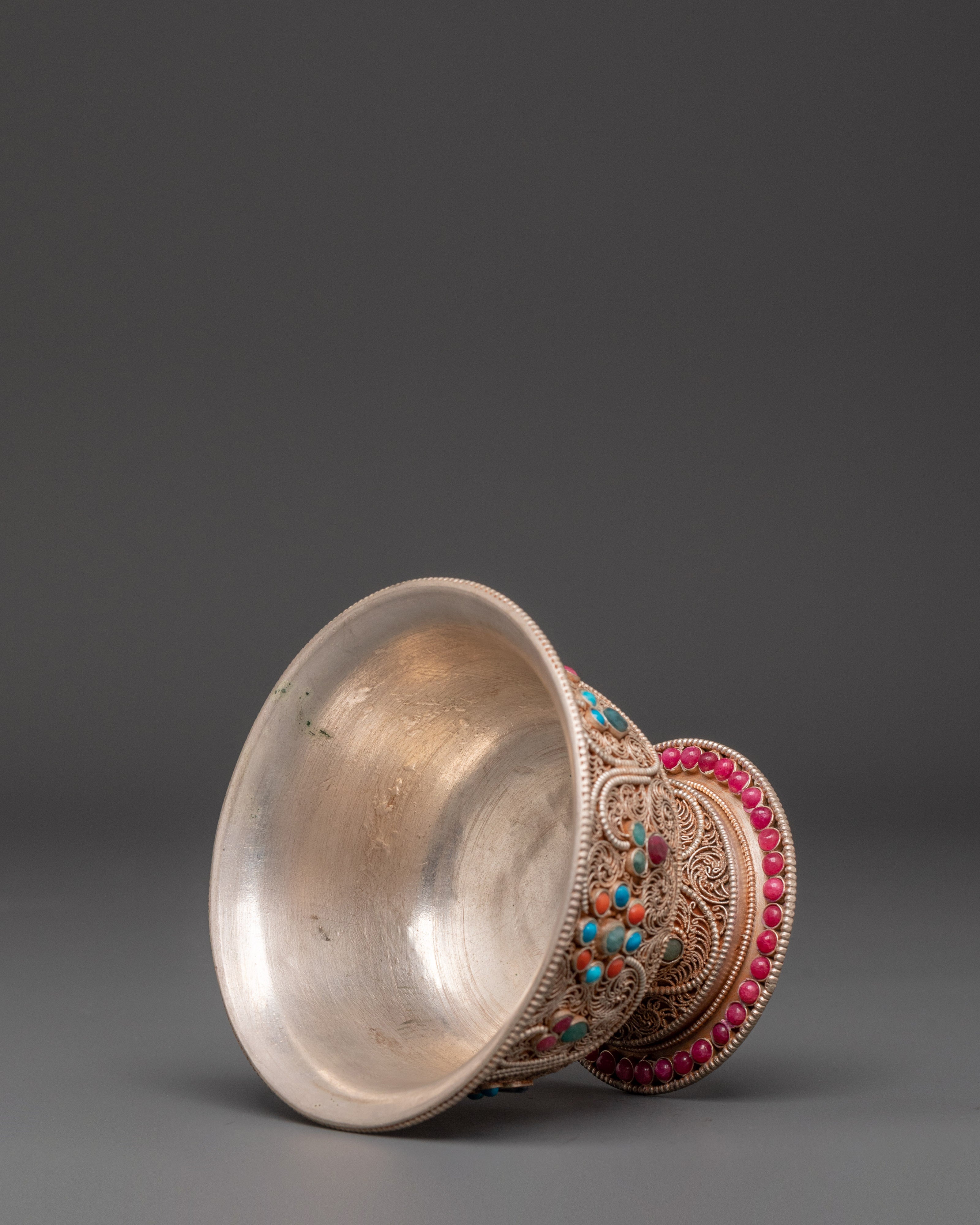 Spiritual Seven Offering Bowl Set | Copper Ritual Decor for Meditation