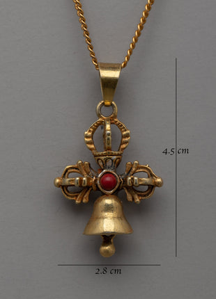 Religious Double Dorje Bell Locket | Sacred Buddhist Jewelry for Protection and Devotion