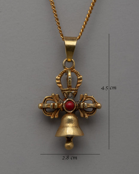 Religious Double Dorje Bell Locket | Sacred Buddhist Jewelry for Protection and Devotion