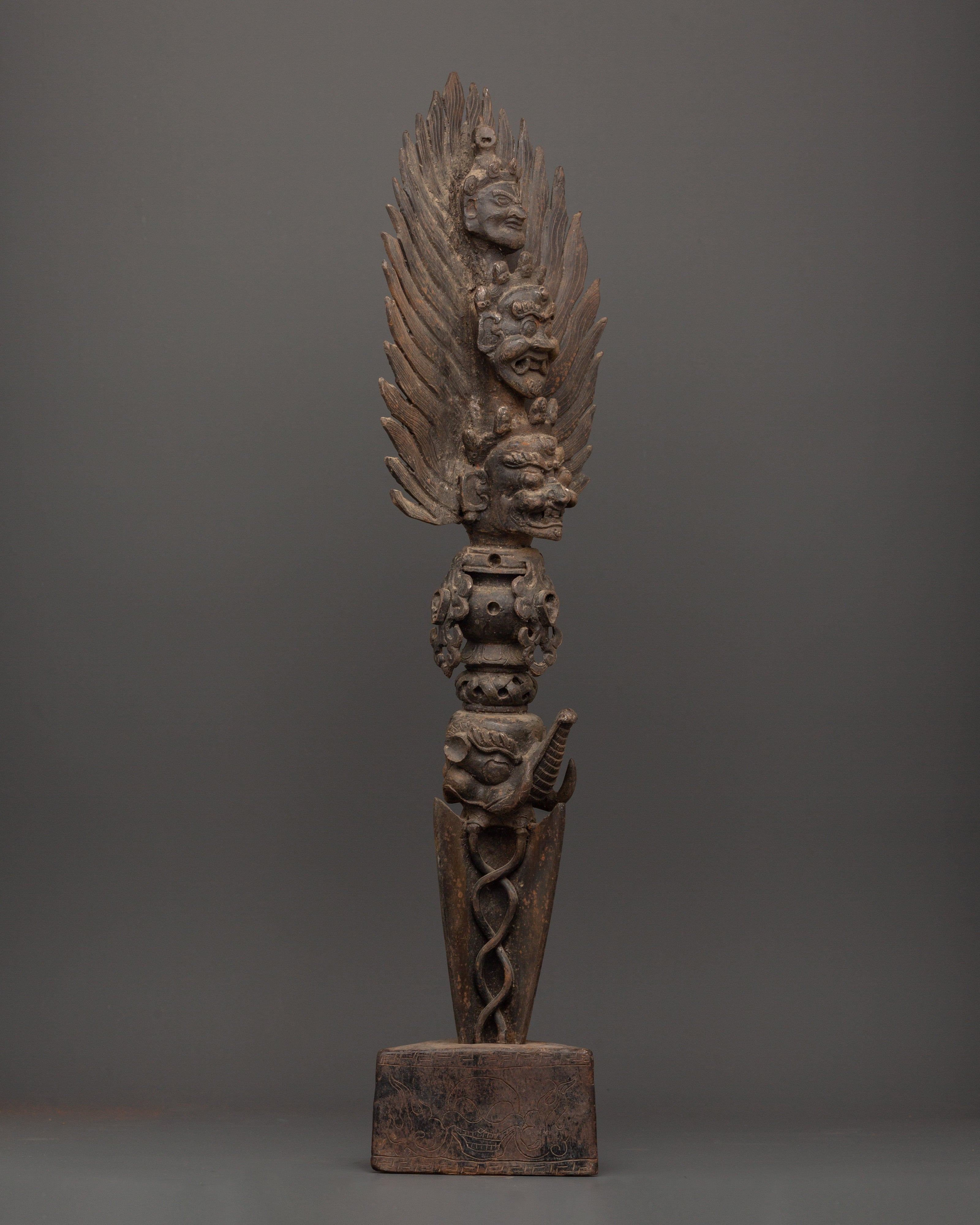 Mahakala Phurba Sacred Item | Wrathful Iron Ritual Dagger