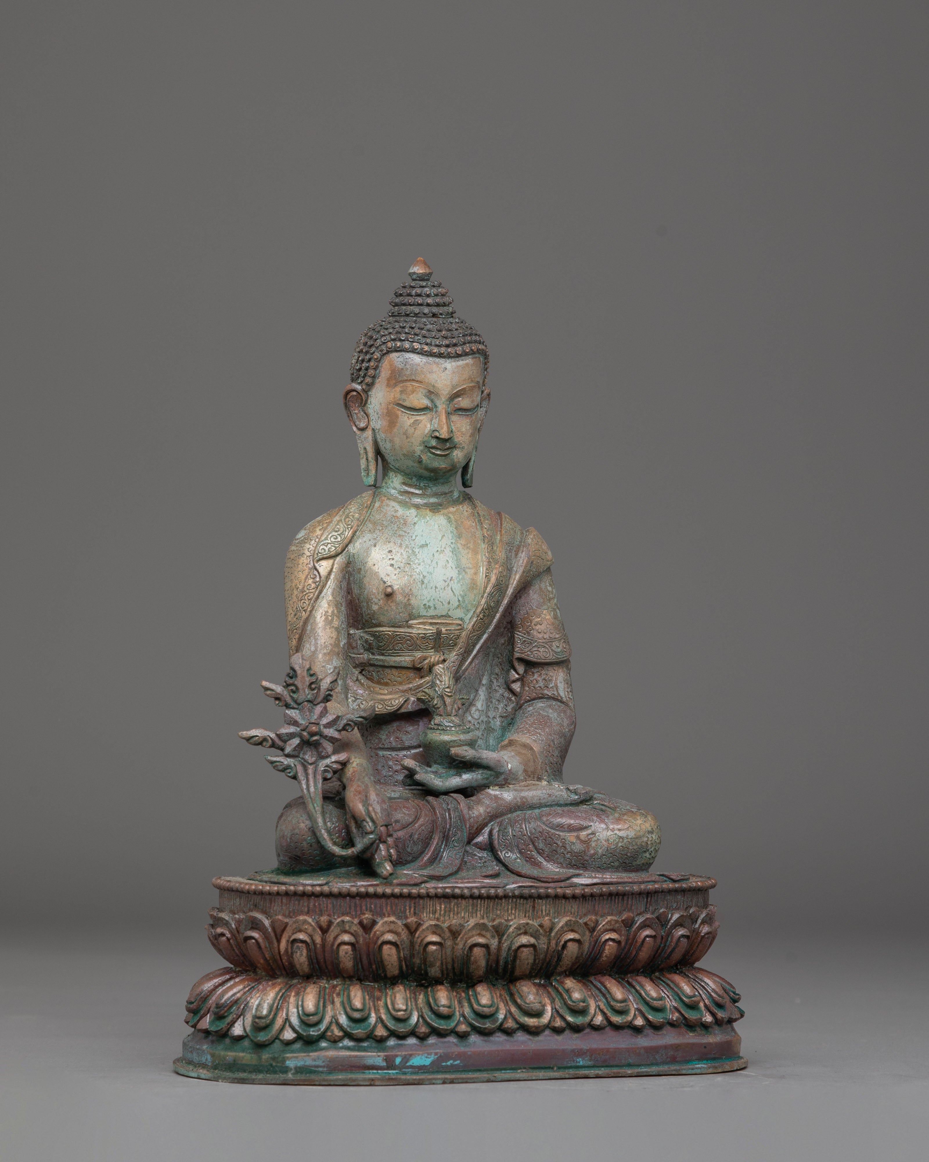 Oxidized Copper Statue of Bhaisajyaguru | Symbol of Healing
