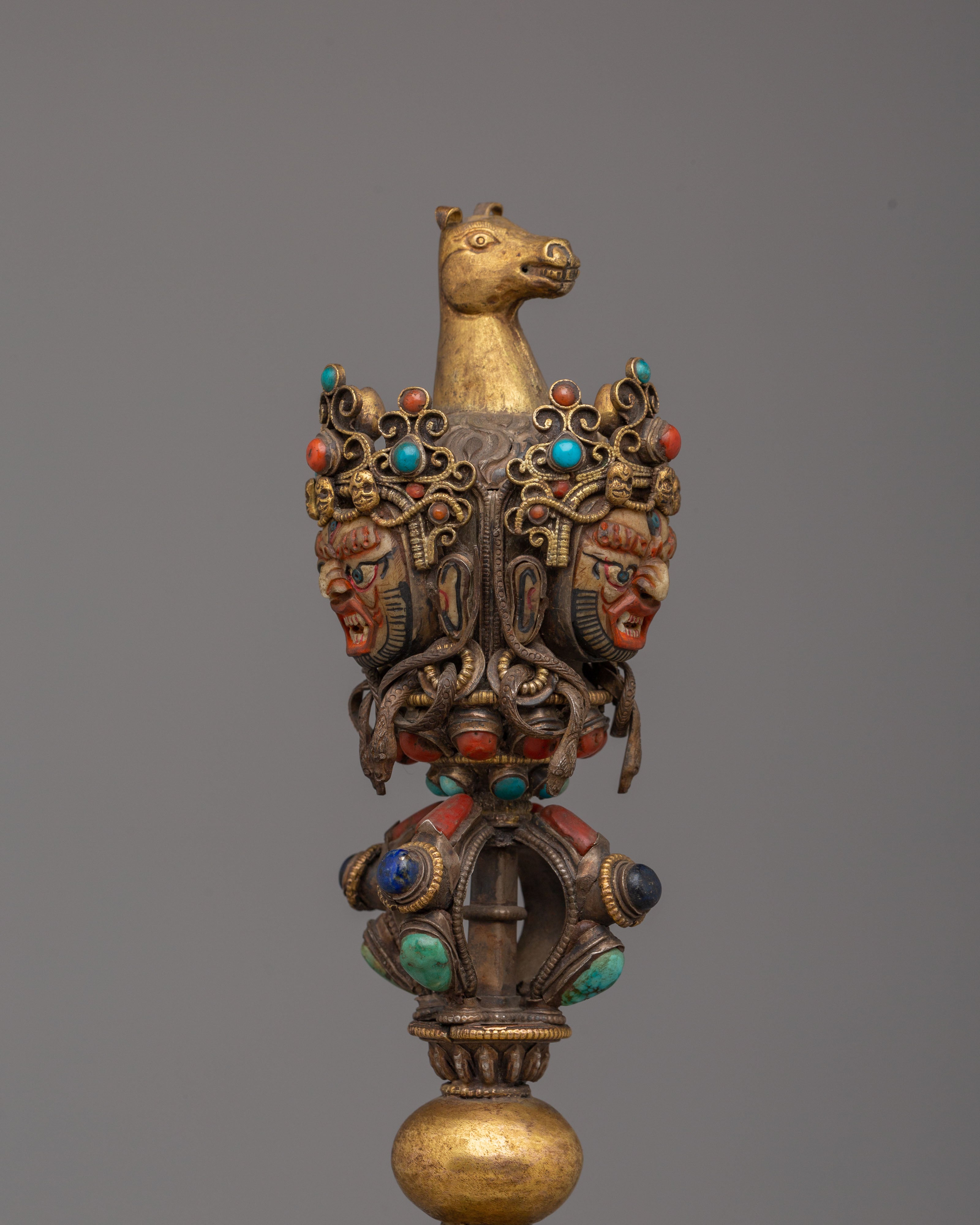 Handmade Phurba with Vajra | Ritual Dagger for Tantric Practice